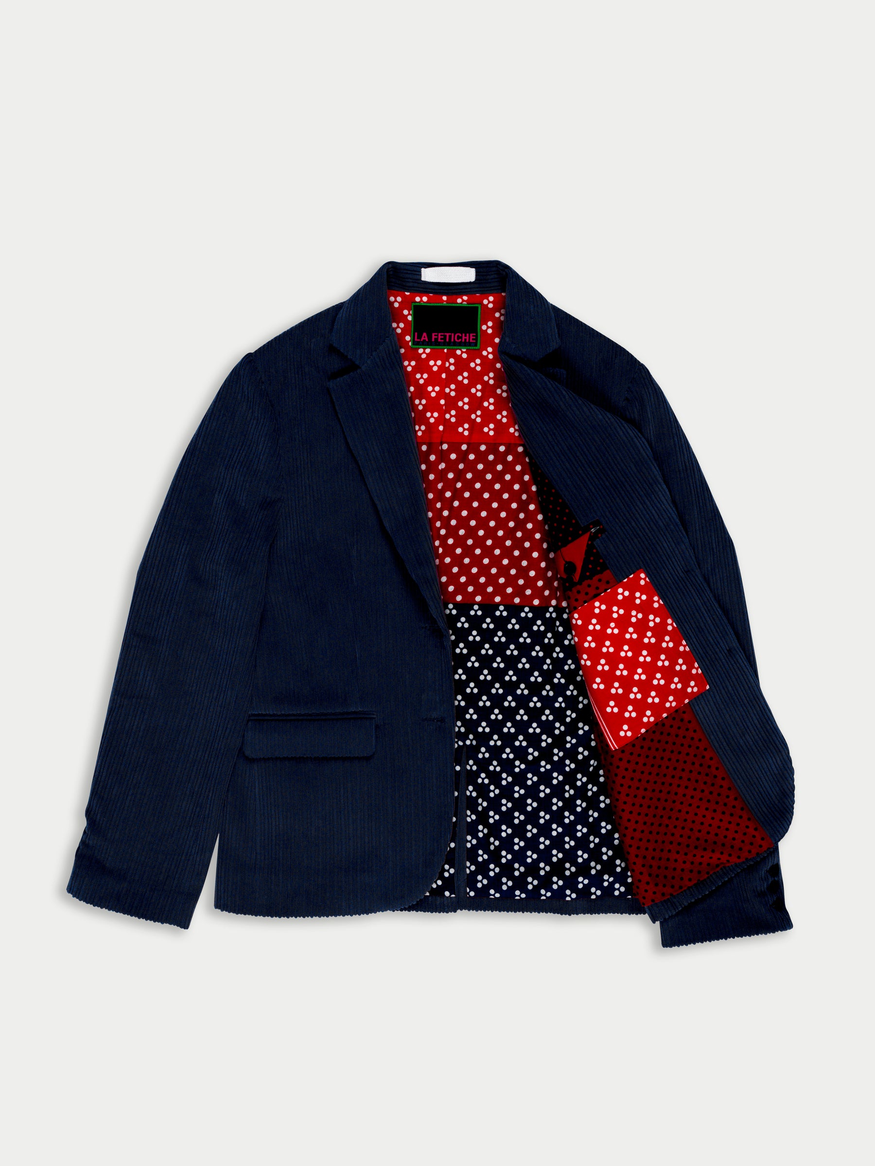 ANNIE Mens Style Corduroy Jacket - Navy