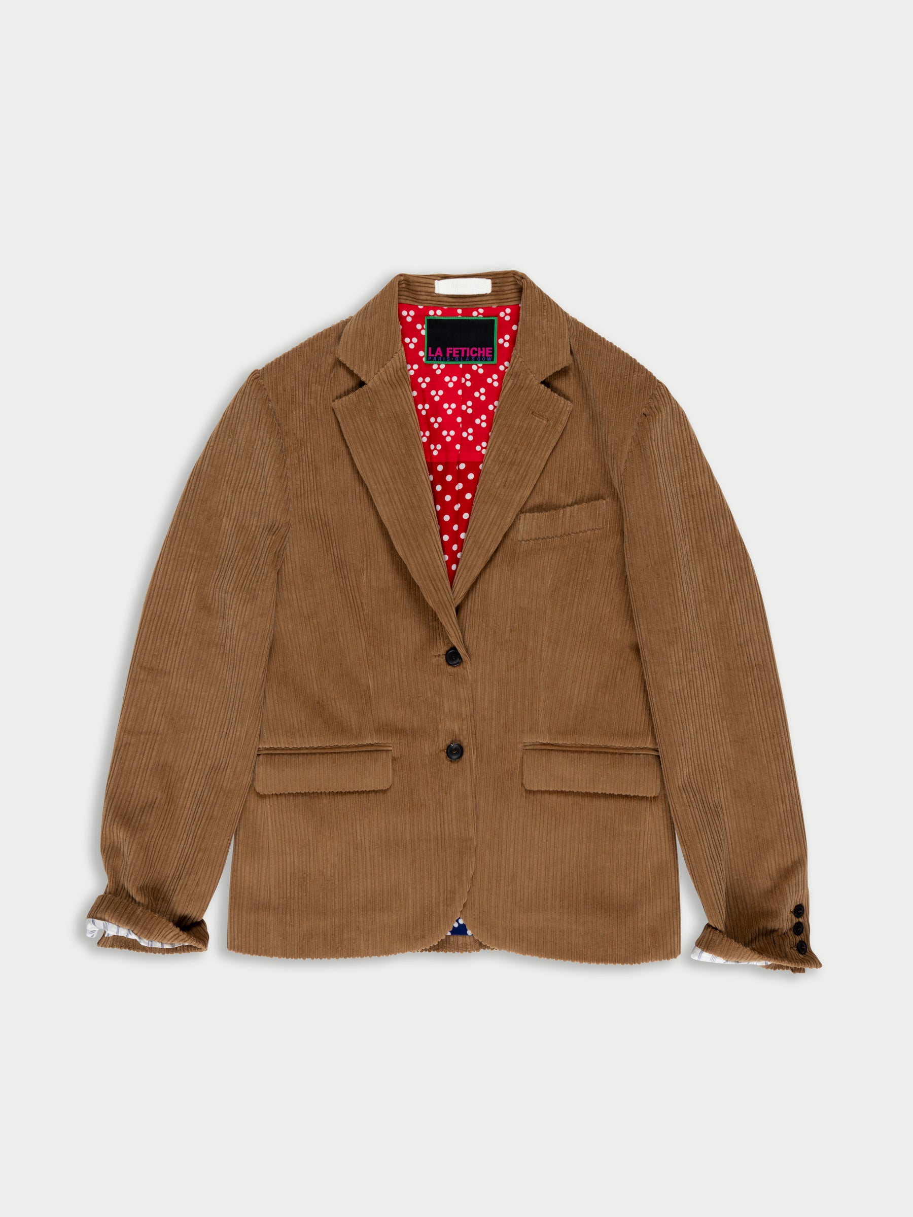 ANNIE Mens Style Corduroy Jacket - Brown