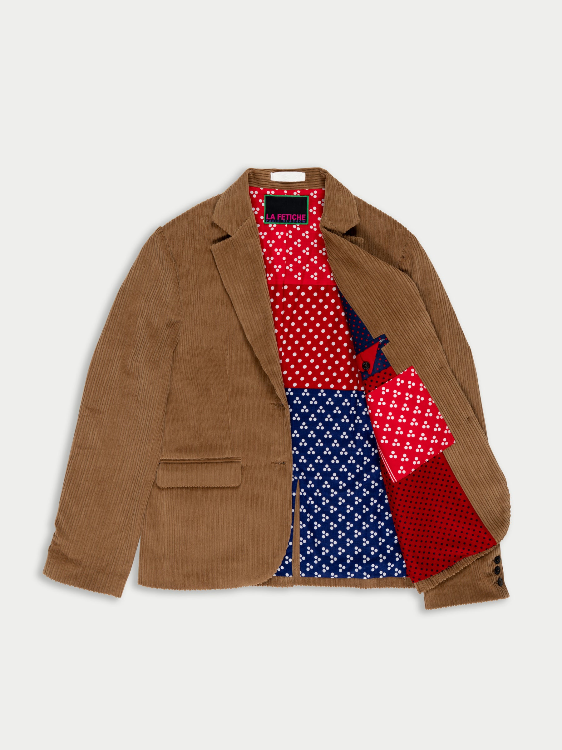ANNIE Mens Style Corduroy Jacket - Brown