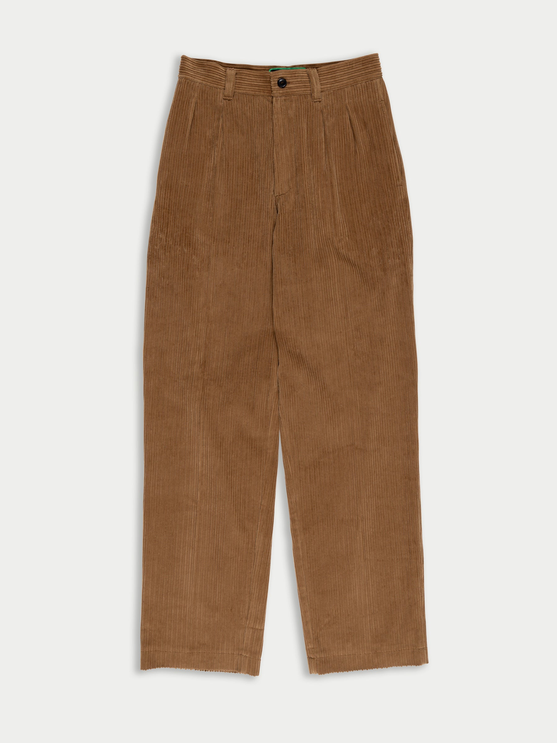 DAHO Pleated Tailored Corduroy Pant - Brown