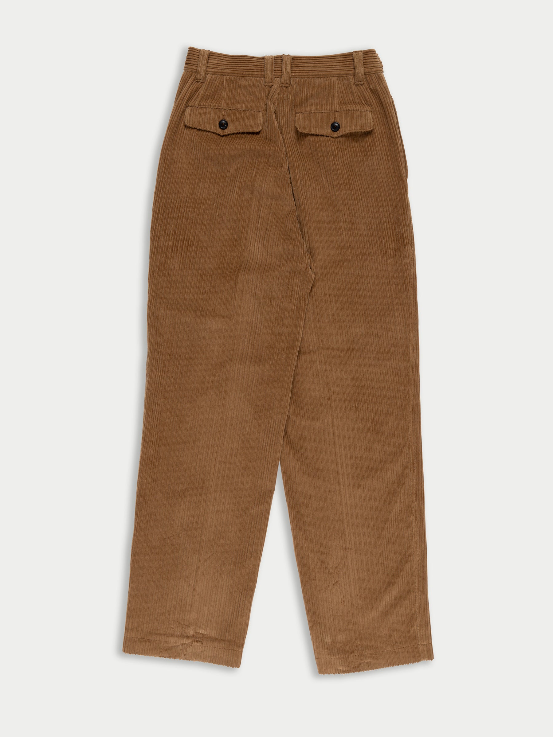 DAHO Pleated Tailored Corduroy Pant - Brown