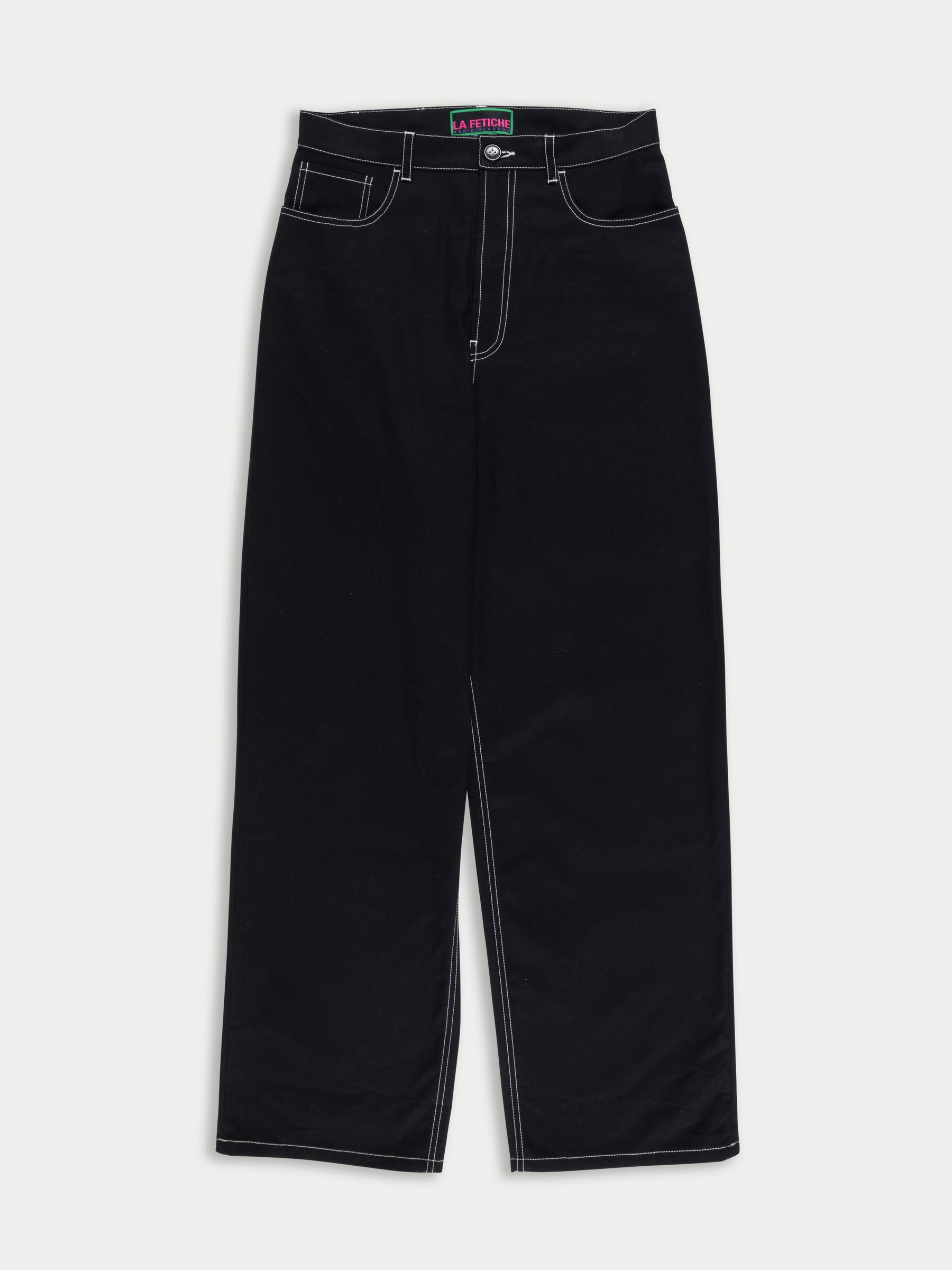 JUERGEN Contrast Stitch Boyfriend Jean - Black