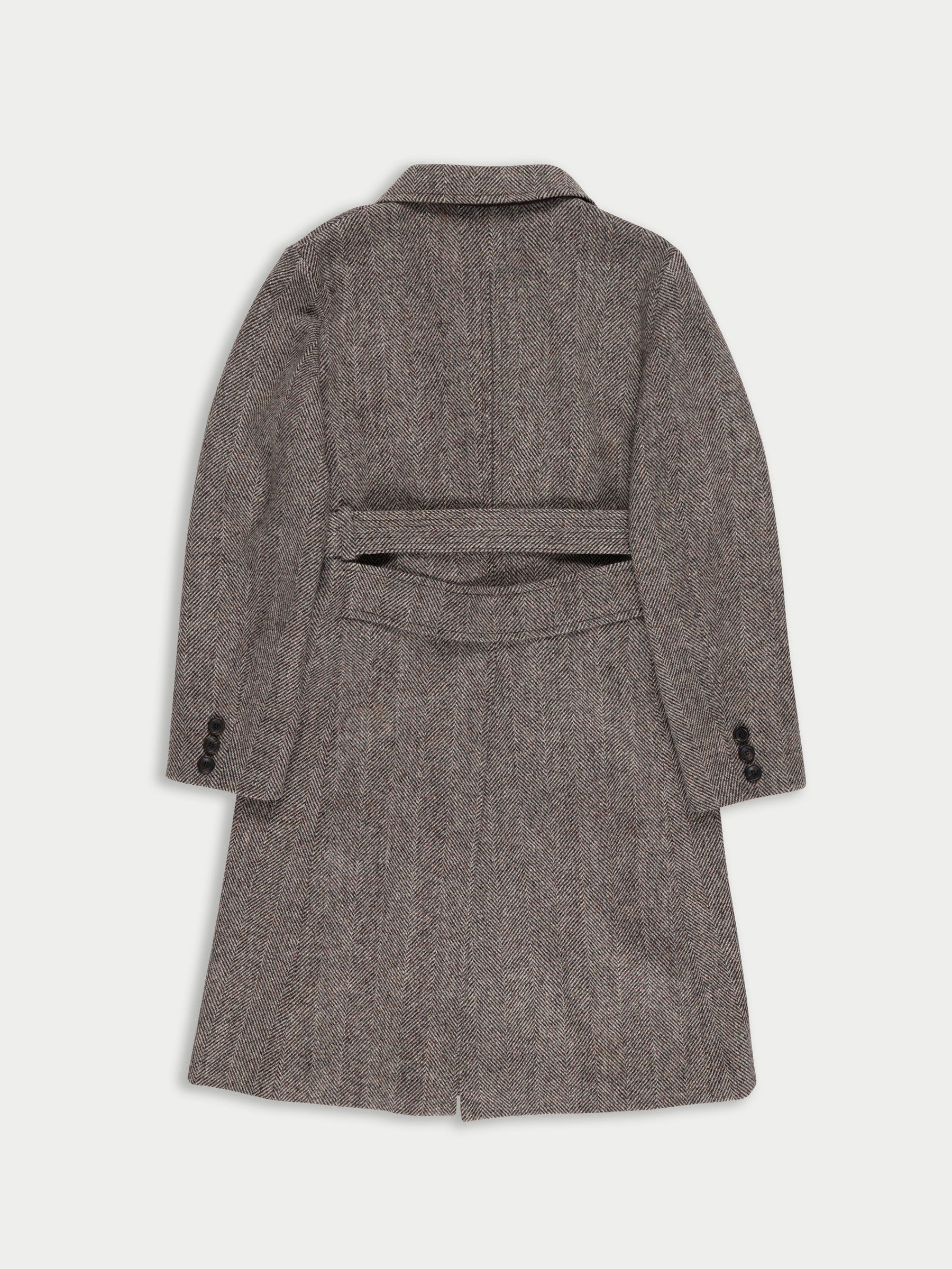 MAX Menswear Styled Overcoat - Brown Herringbone