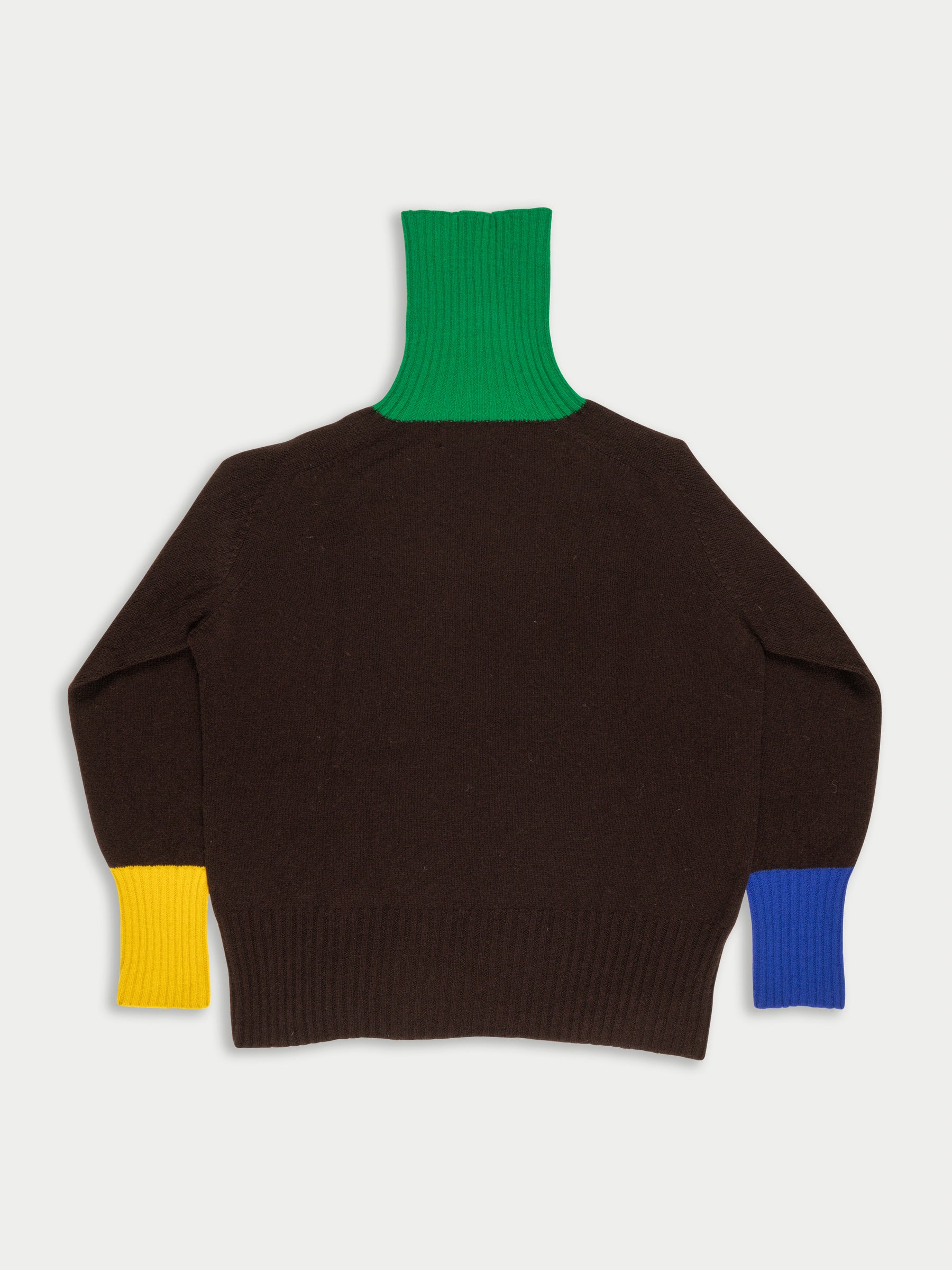 RUDI X Oversized Seam-Free Polo Sweater - Dark Brown