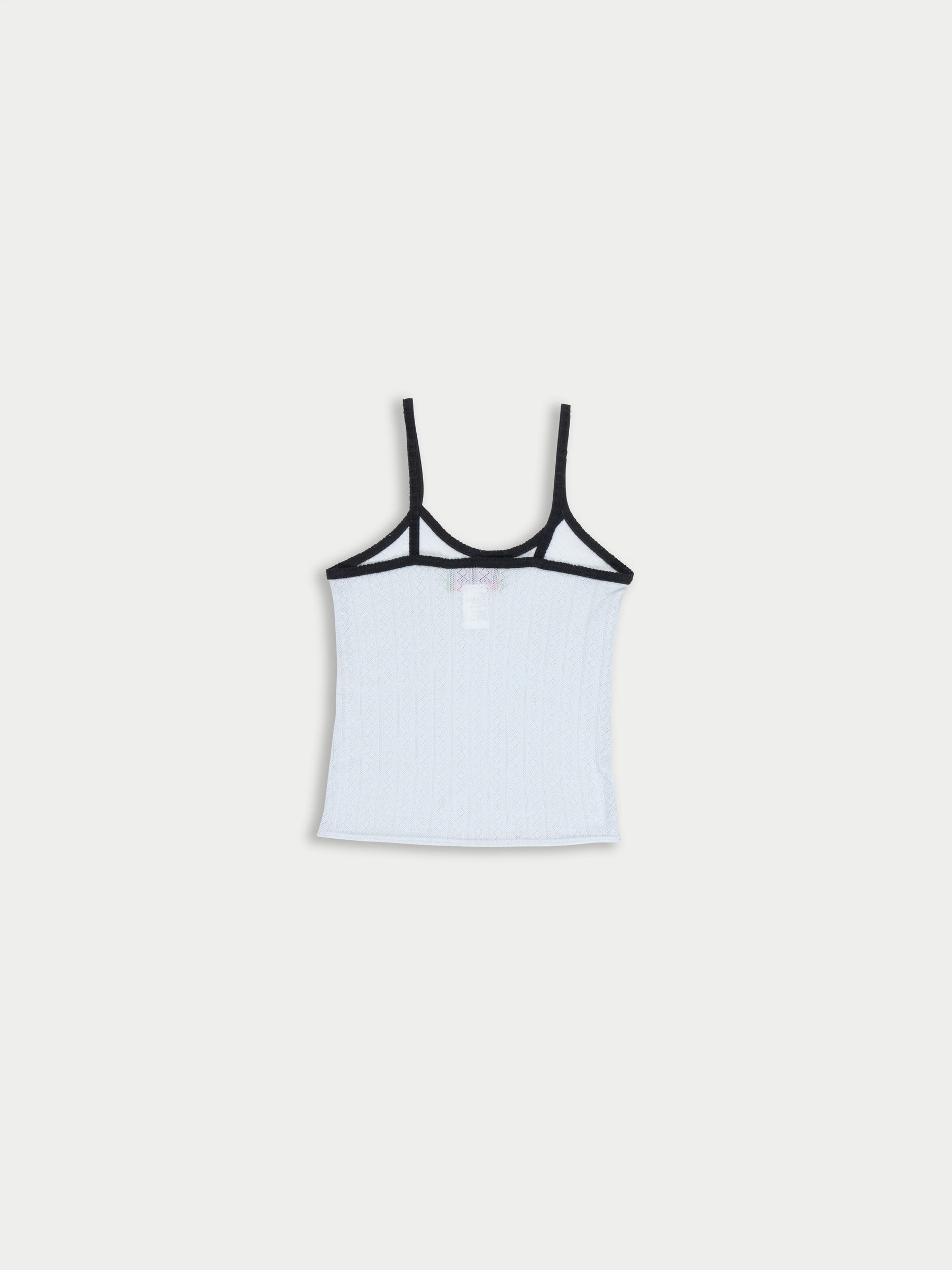 JADE Fineweight Pointelle Vest Top - Light Blue