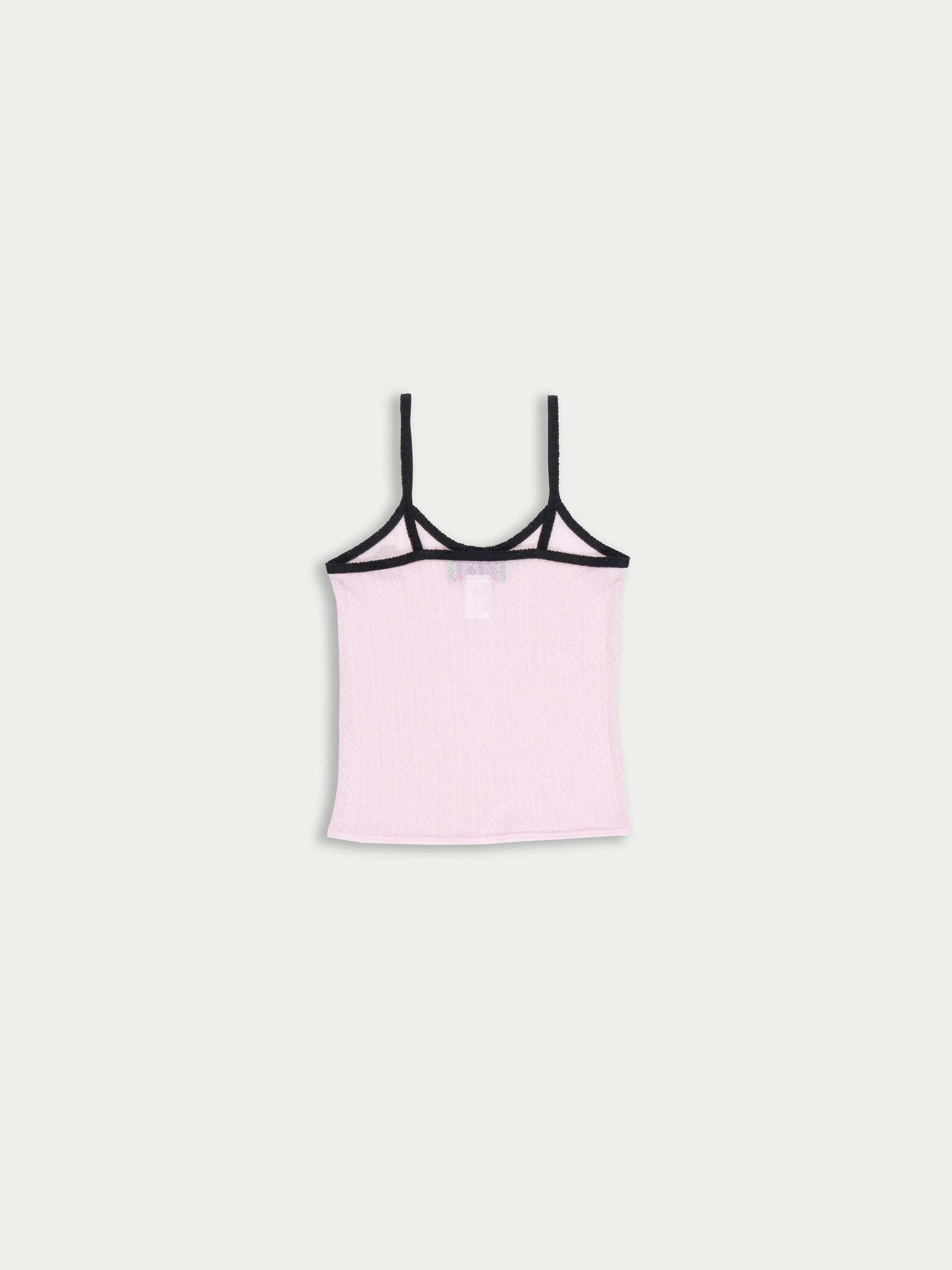 JADE Fine Weight Pointelle Vest Top - Pale Pink