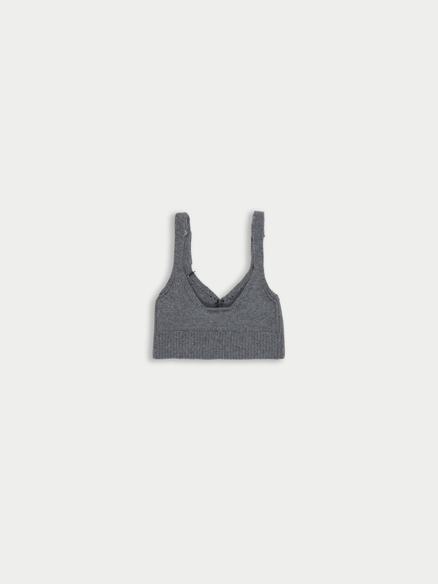 JOSEPHINE Knitted Ribbed Bralette - Grey