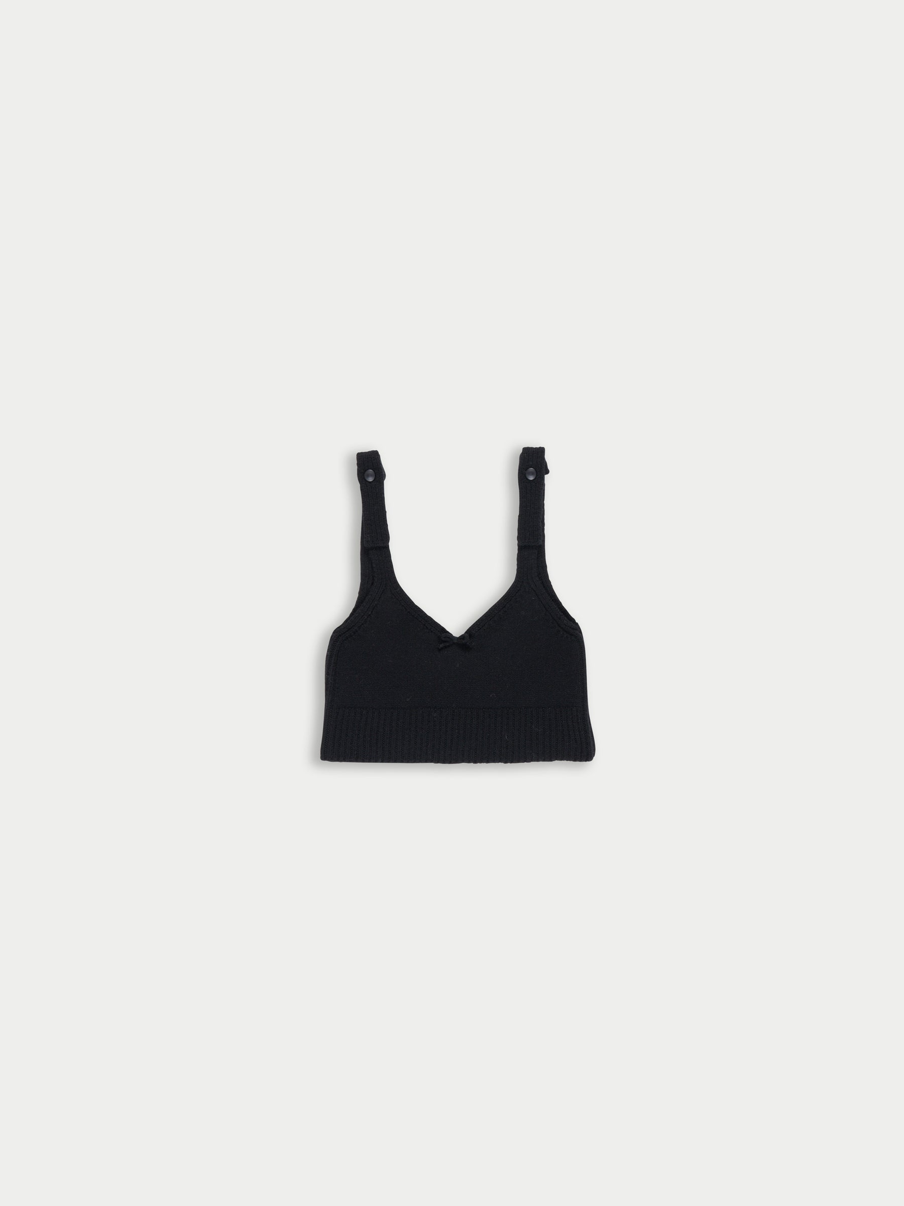 JOSEPHINE Knitted Ribbed Bralette - Black