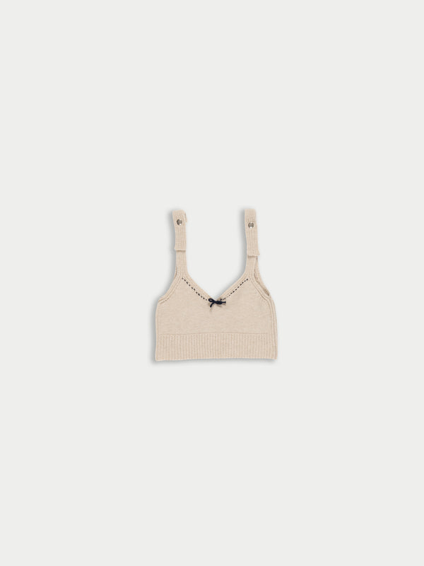 JOSEPHINE Knitted Ribbed Bralette - Oatmeal