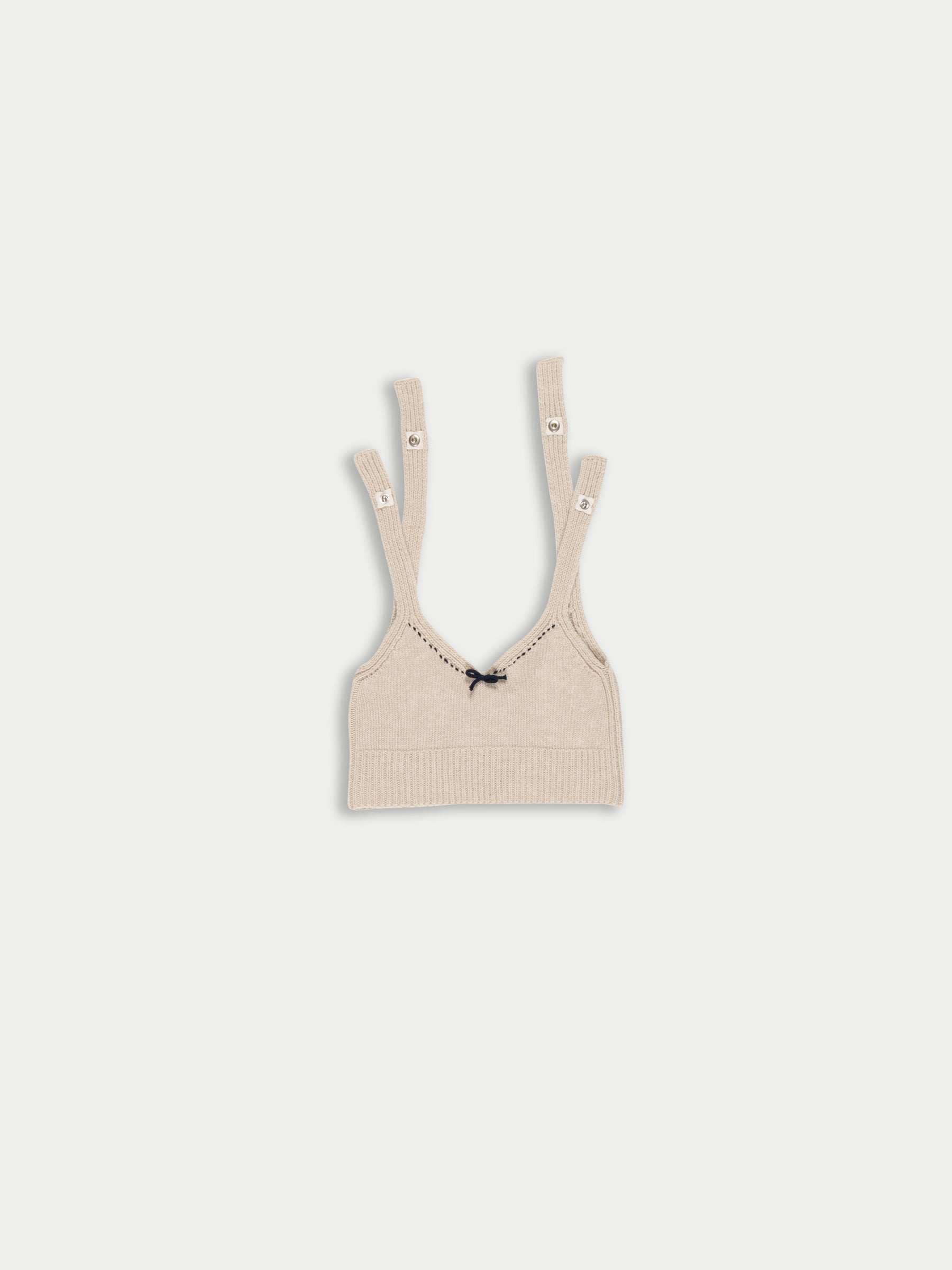 JOSEPHINE Knitted Ribbed Bralette - Oatmeal