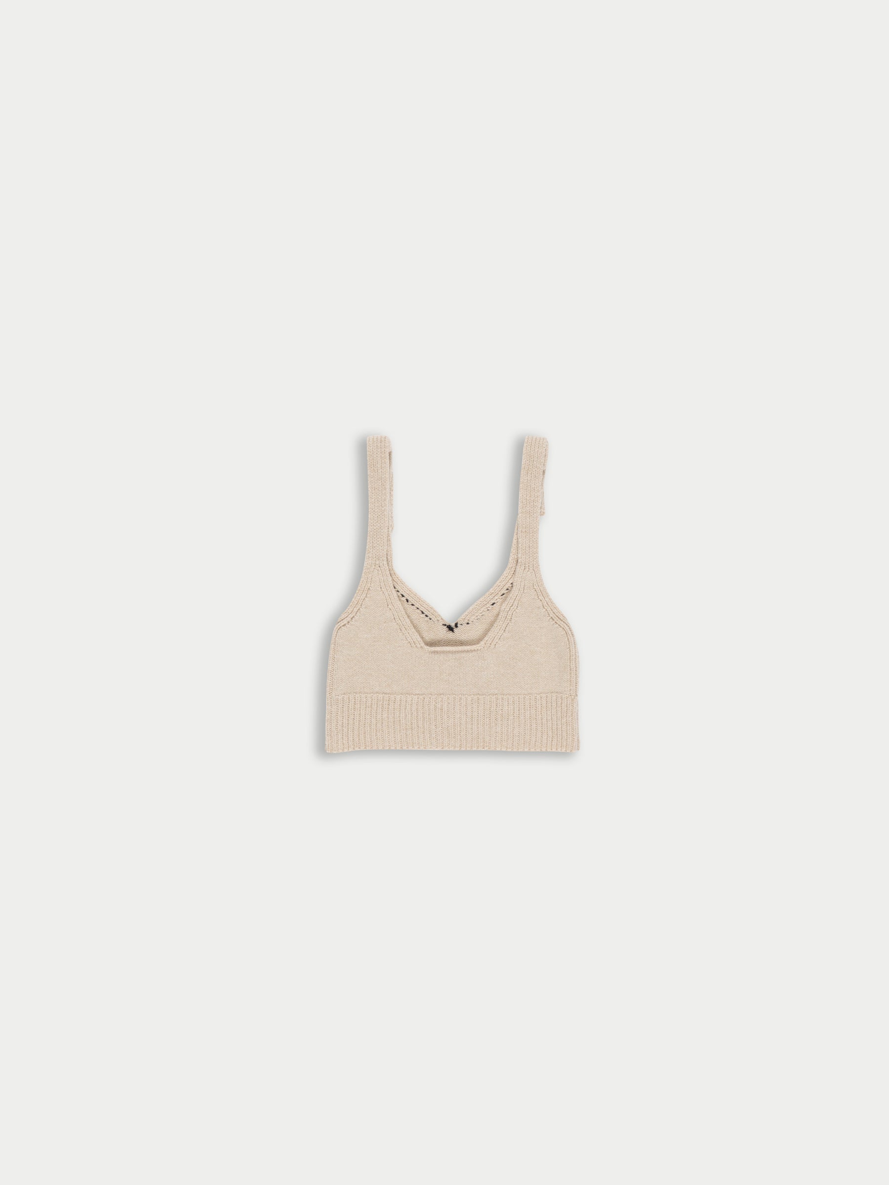 JOSEPHINE Knitted Ribbed Bralette - Oatmeal