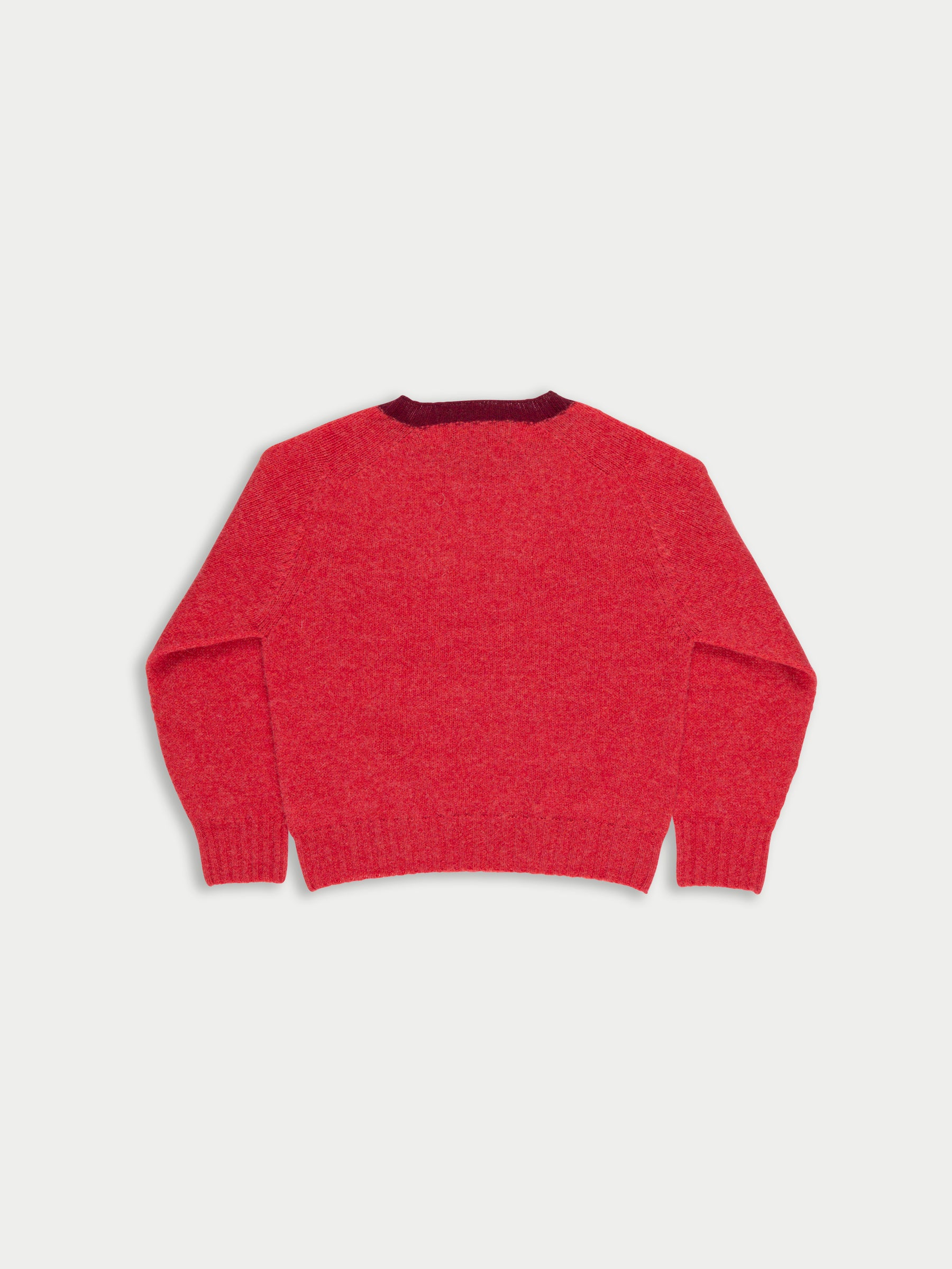 FIFI Crew Neck Shetland Sweater - Coral