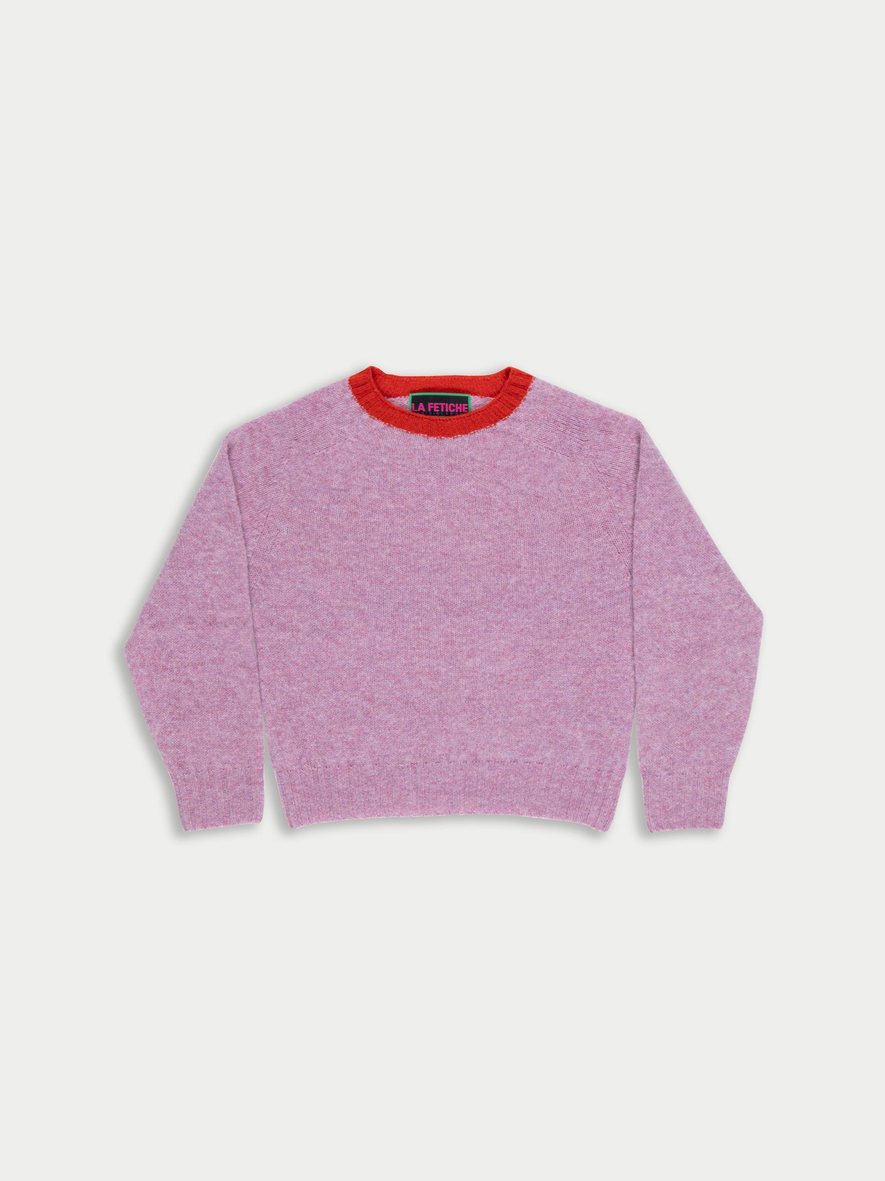 FIFI Crew Neck Shetland Sweater - Lilac