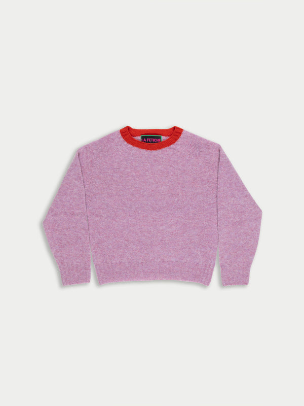 FIFI Crew Neck Shetland Sweater - Lilac