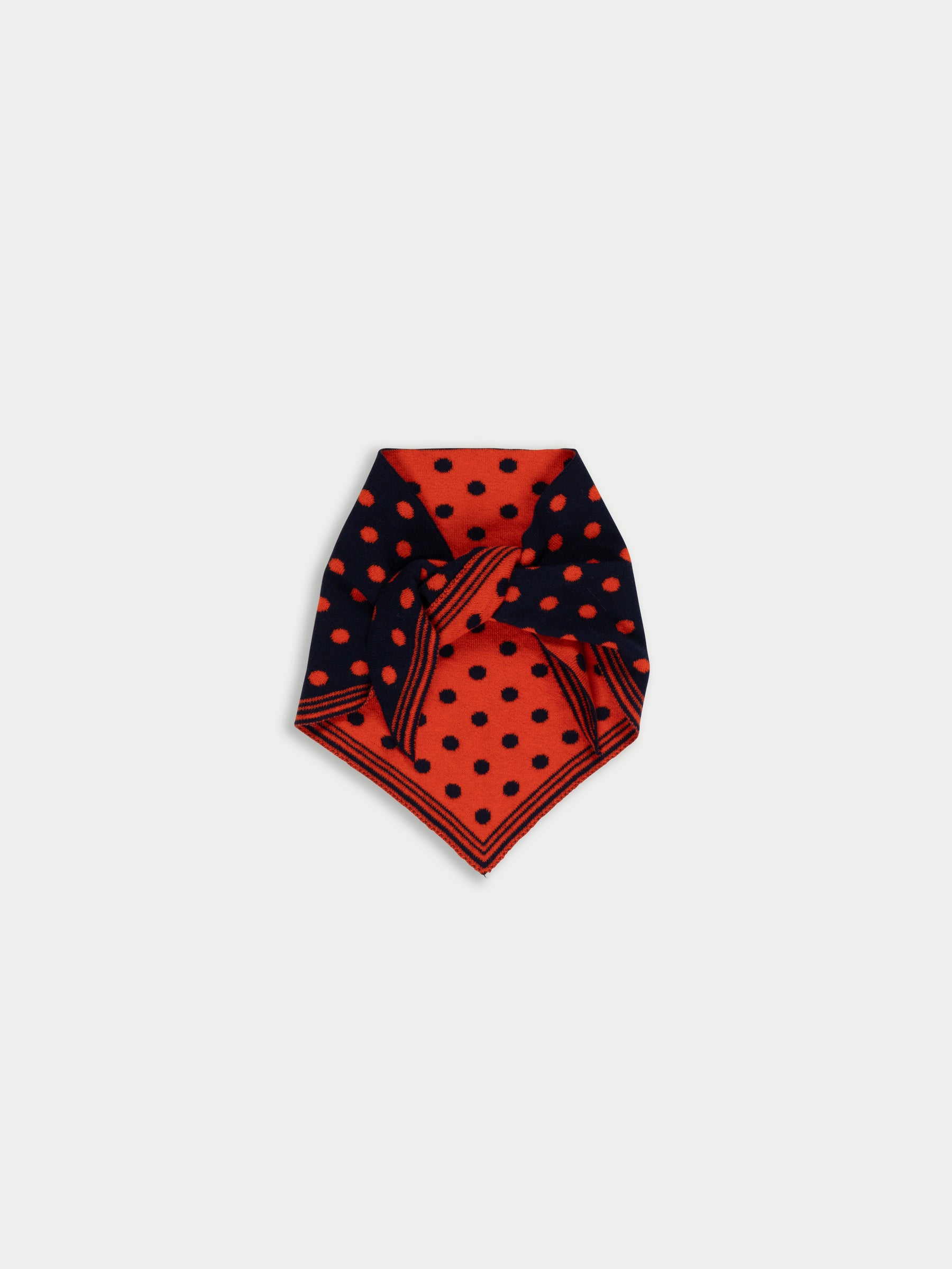 LIVA Reversible Polka Dot Foulard - Navy / Red