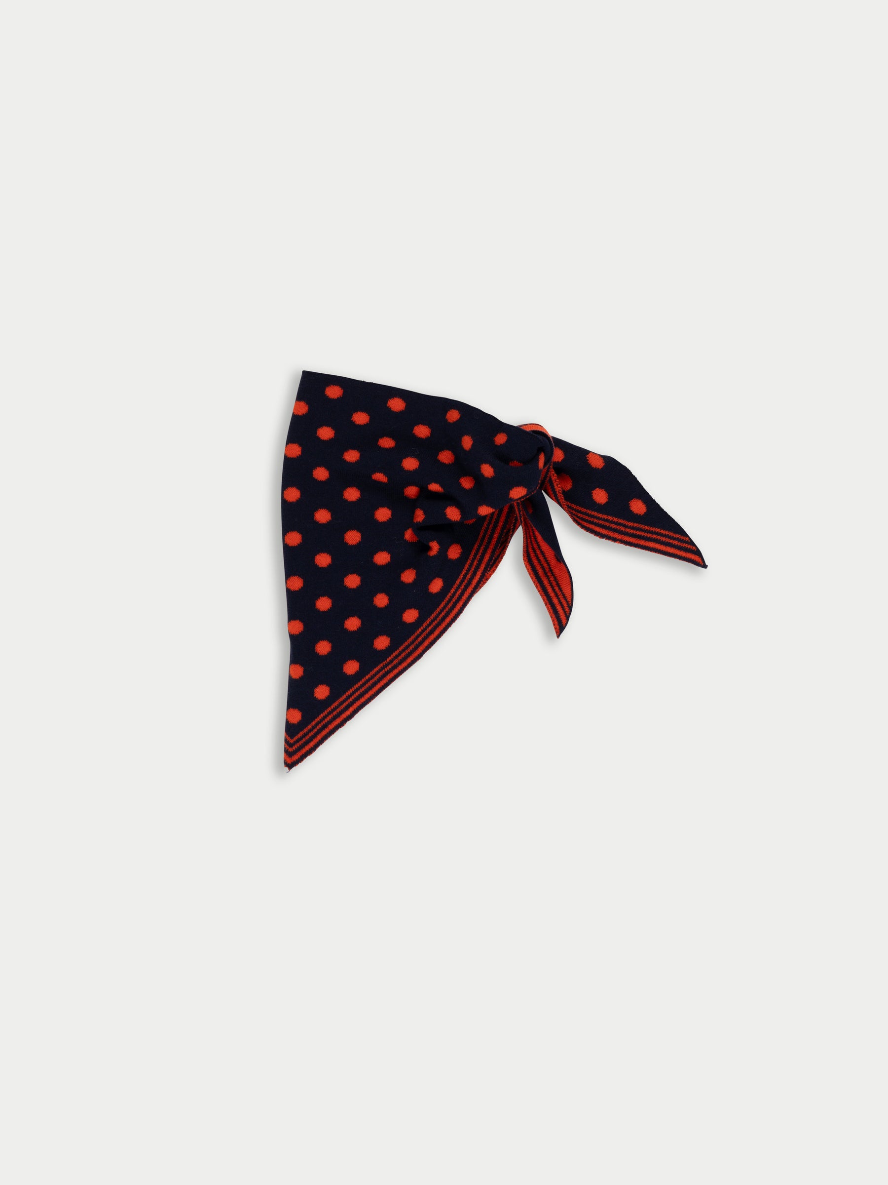 LIVA Reversible Polka Dot Foulard - Navy / Red