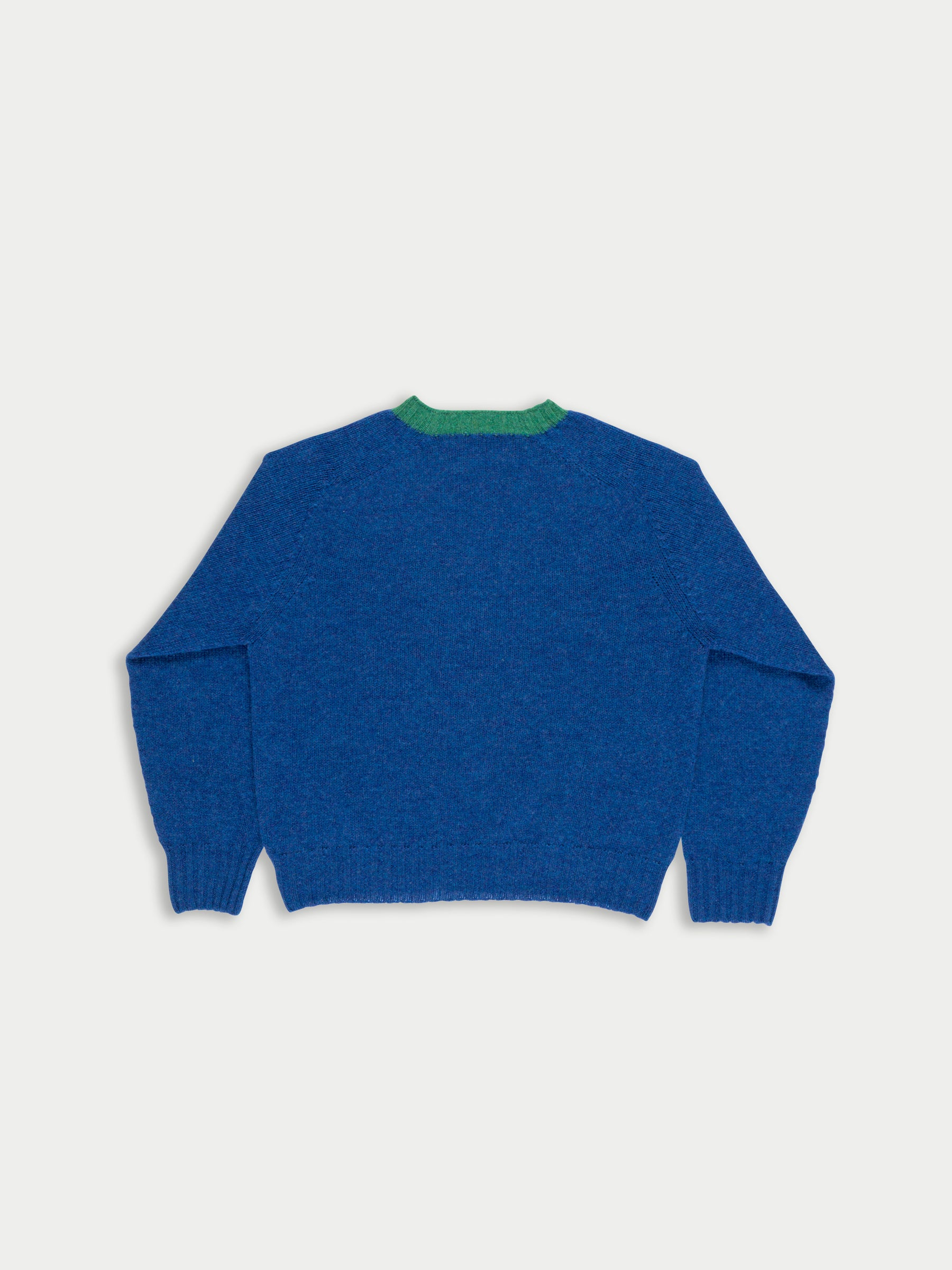 FIFI Crew Neck Shetland Sweater - Blue