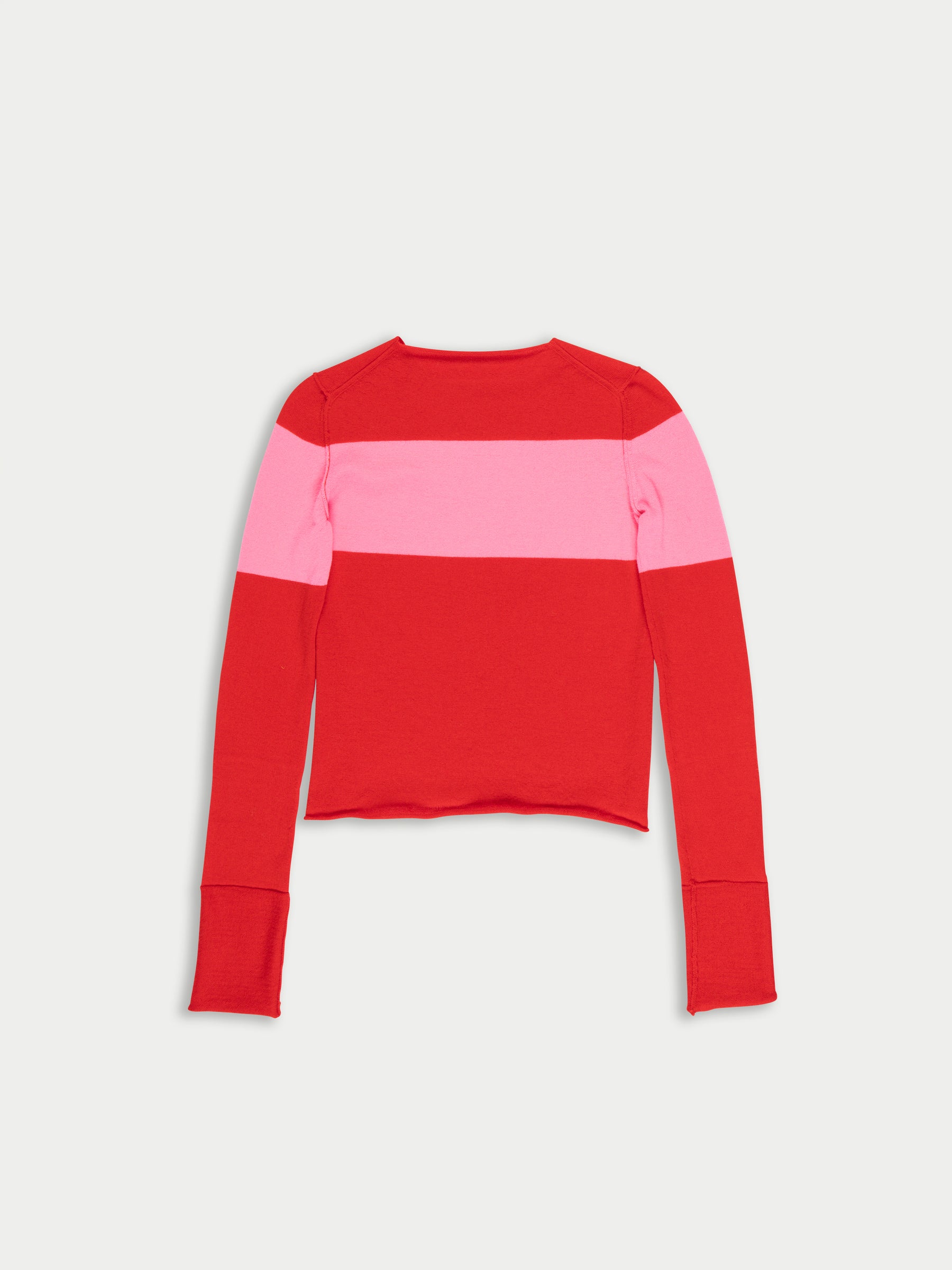 BIRTWELL fitted fine weight sweater - RED / PINK