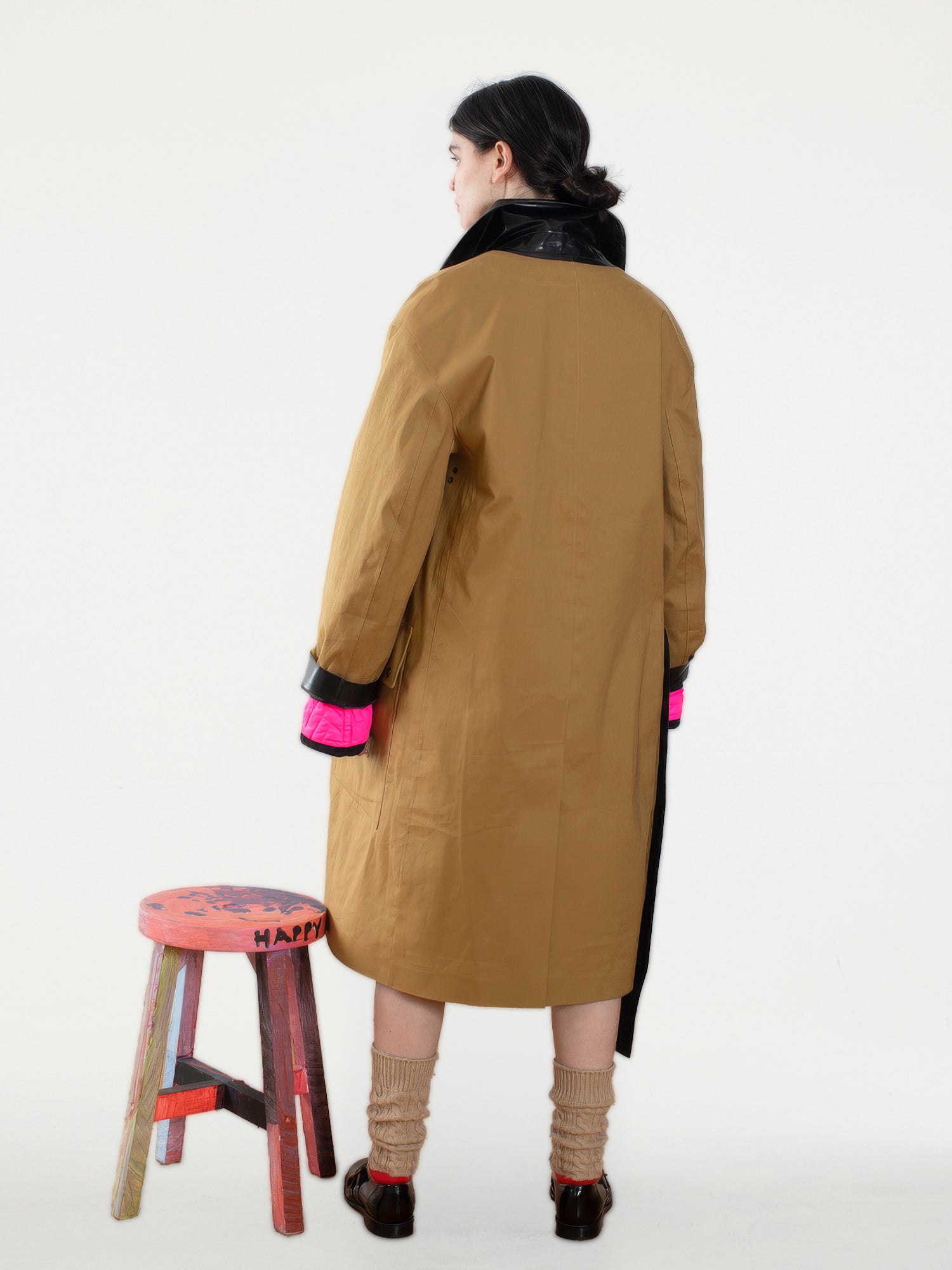 RYDER Traditional Waterproof Trench Coat - Ochre / Khaki / Black / Neon Pink / Orange