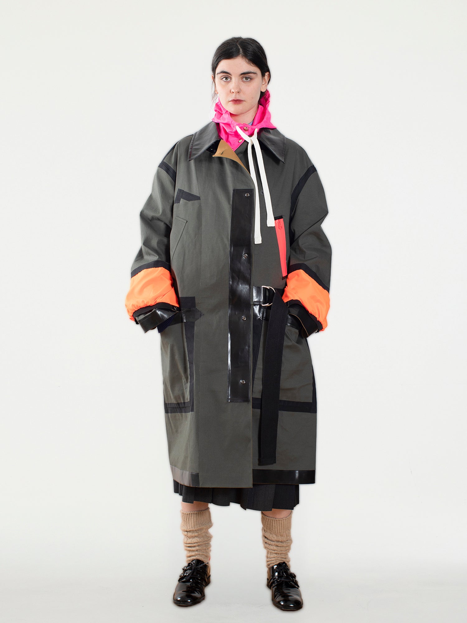 RYDER Traditional Waterproof Trench Coat - Ochre / Khaki / Black / Neon Pink / Orange