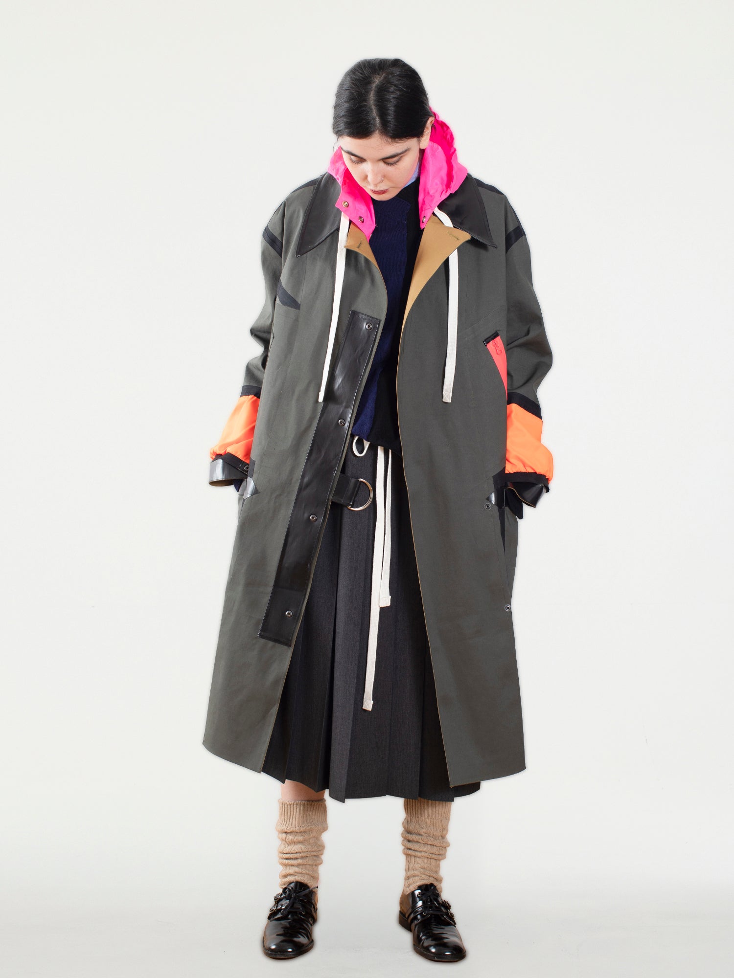 RYDER Traditional Waterproof Trench Coat - Ochre / Khaki / Black / Neon Pink / Orange