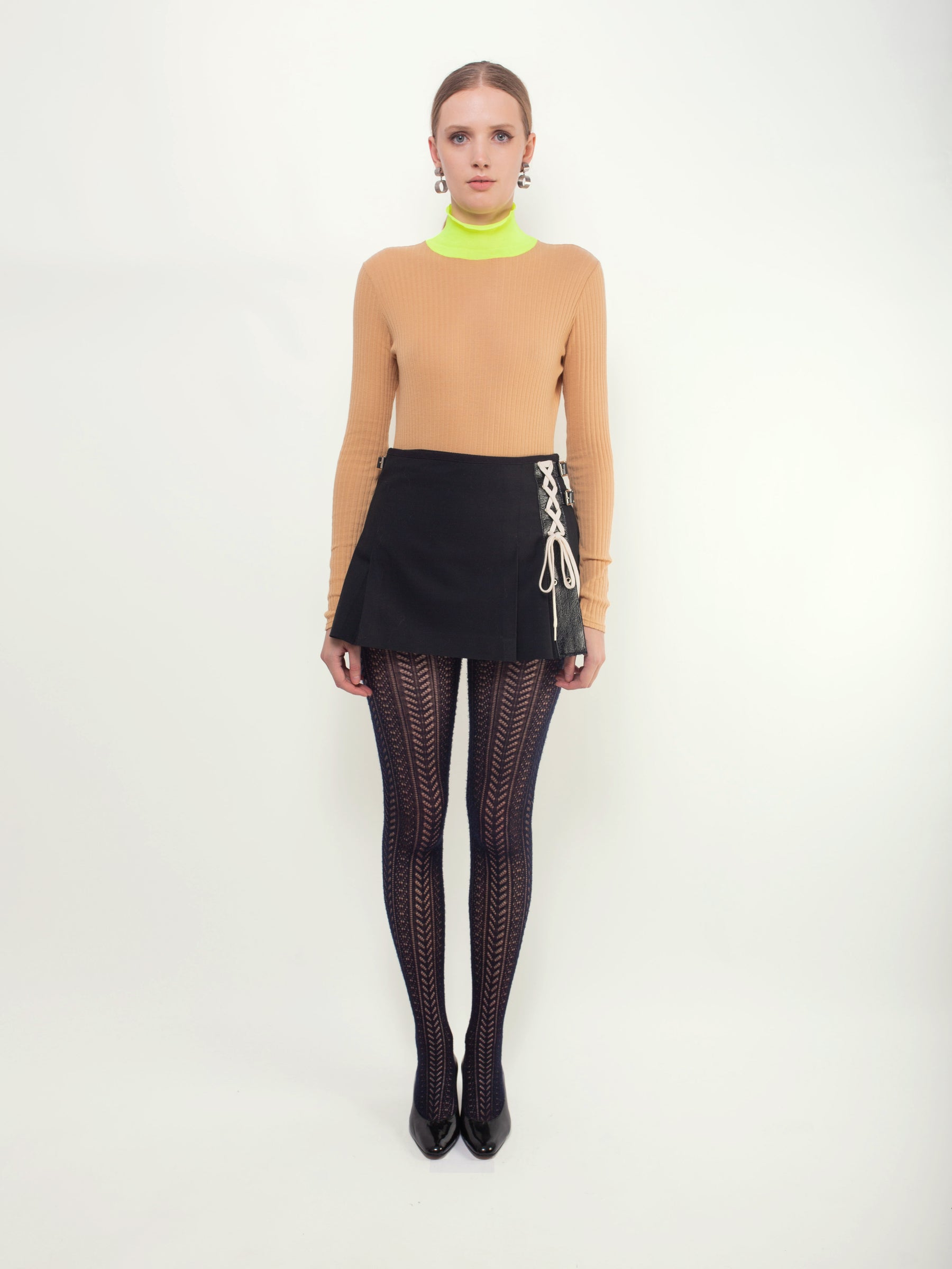 FREDERIQUE Ribbed Fine Weight Top - Camel