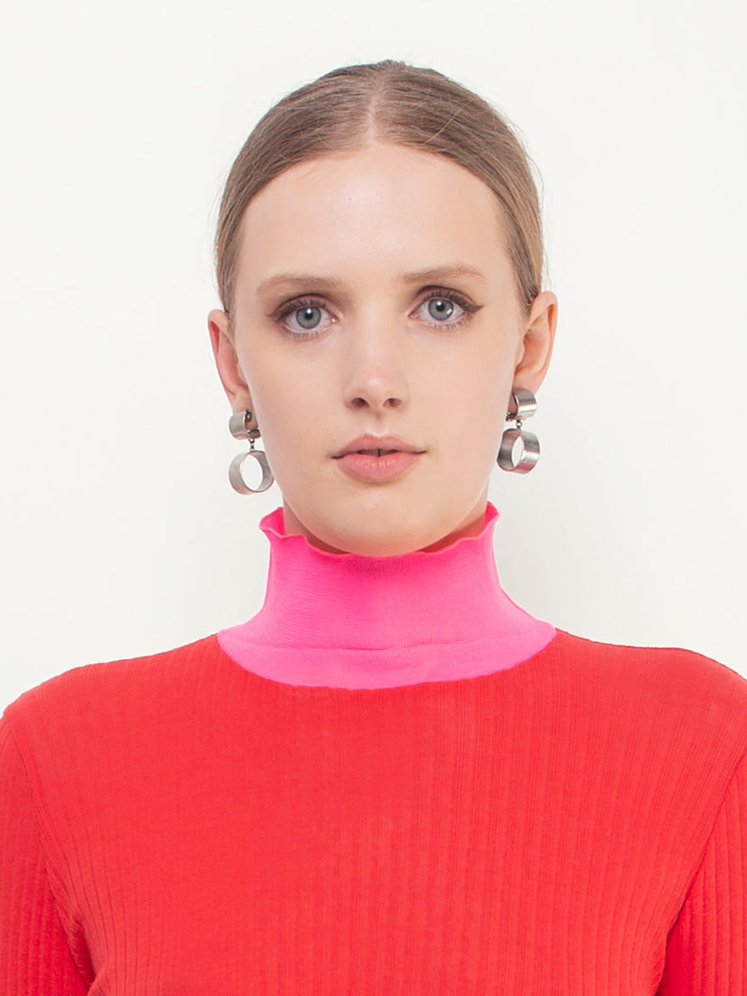 FREDERIQUE Ribbed Fine Weight Top - Red