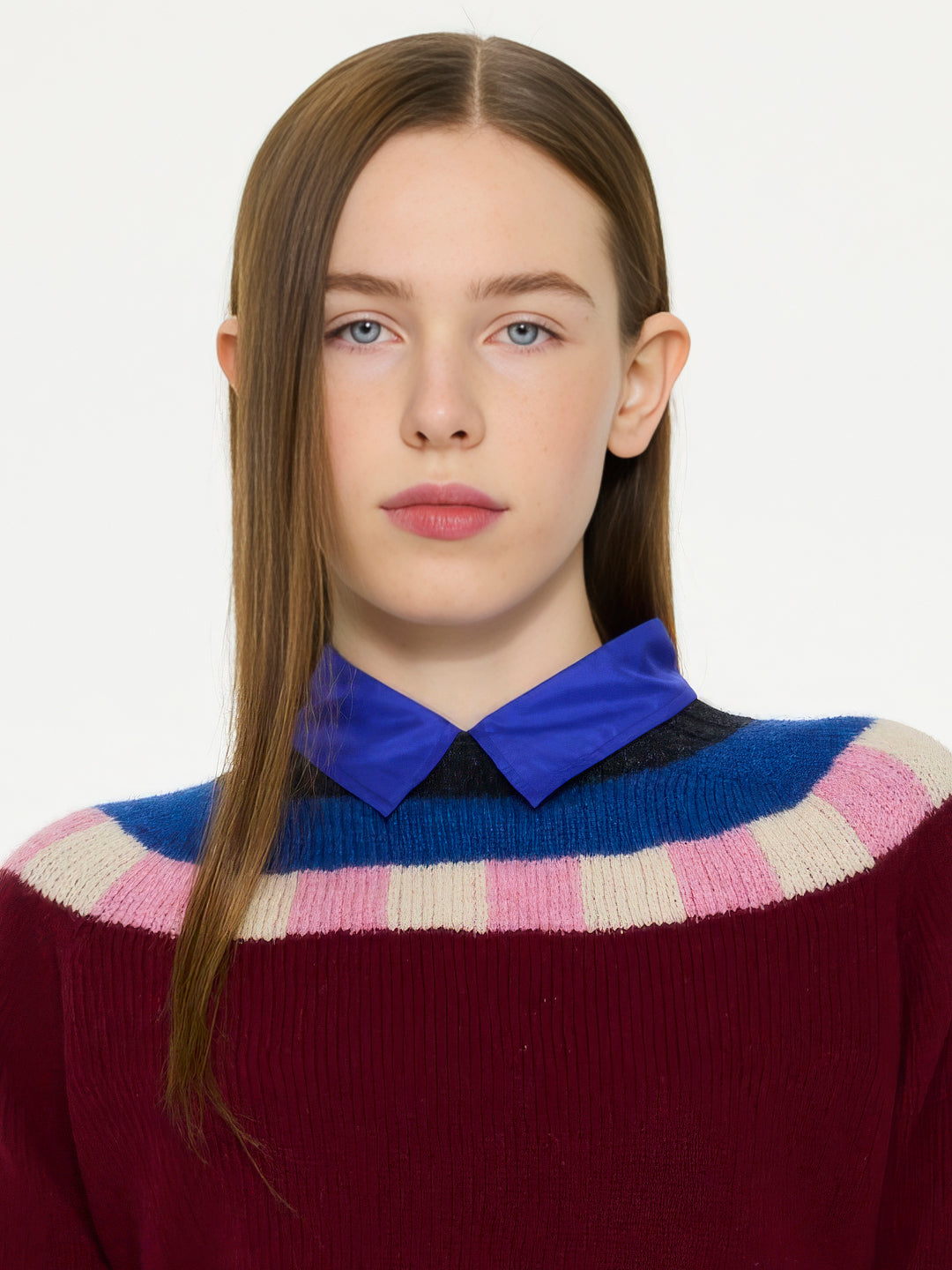OTTI Fairisle Shetland Sweater - Burgundy
