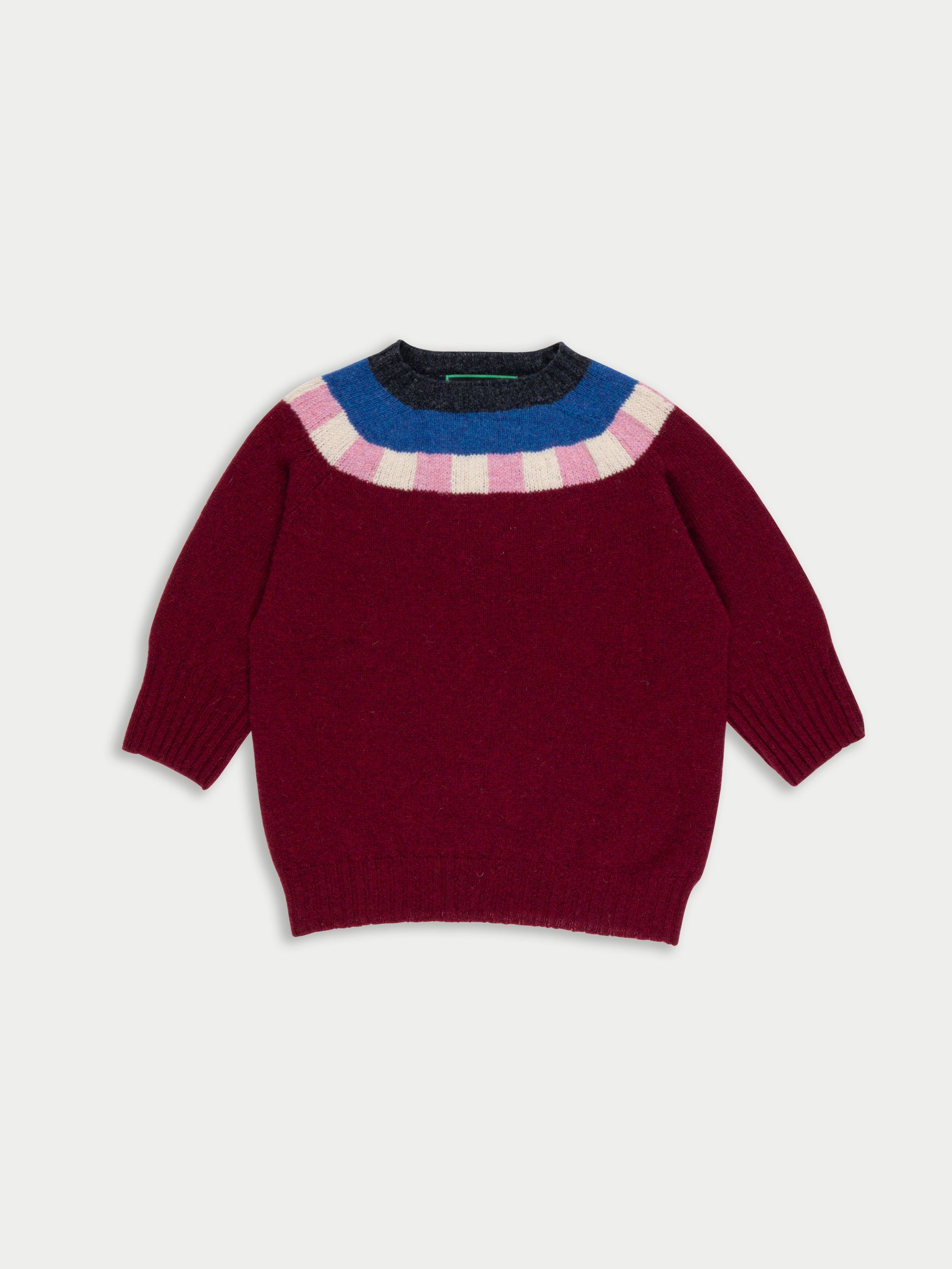 OTTI Fairisle Shetland Sweater - Burgundy