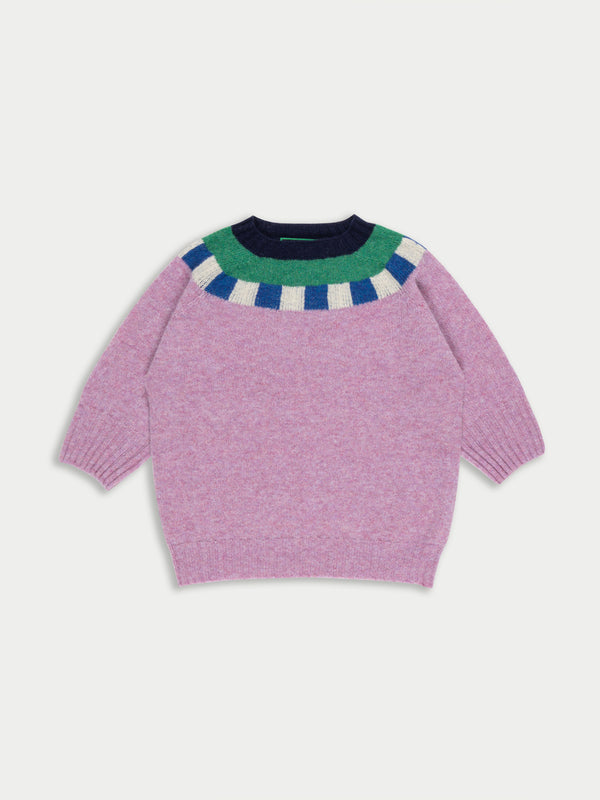 OTTI Fairisle Shetland Sweater - Lilac