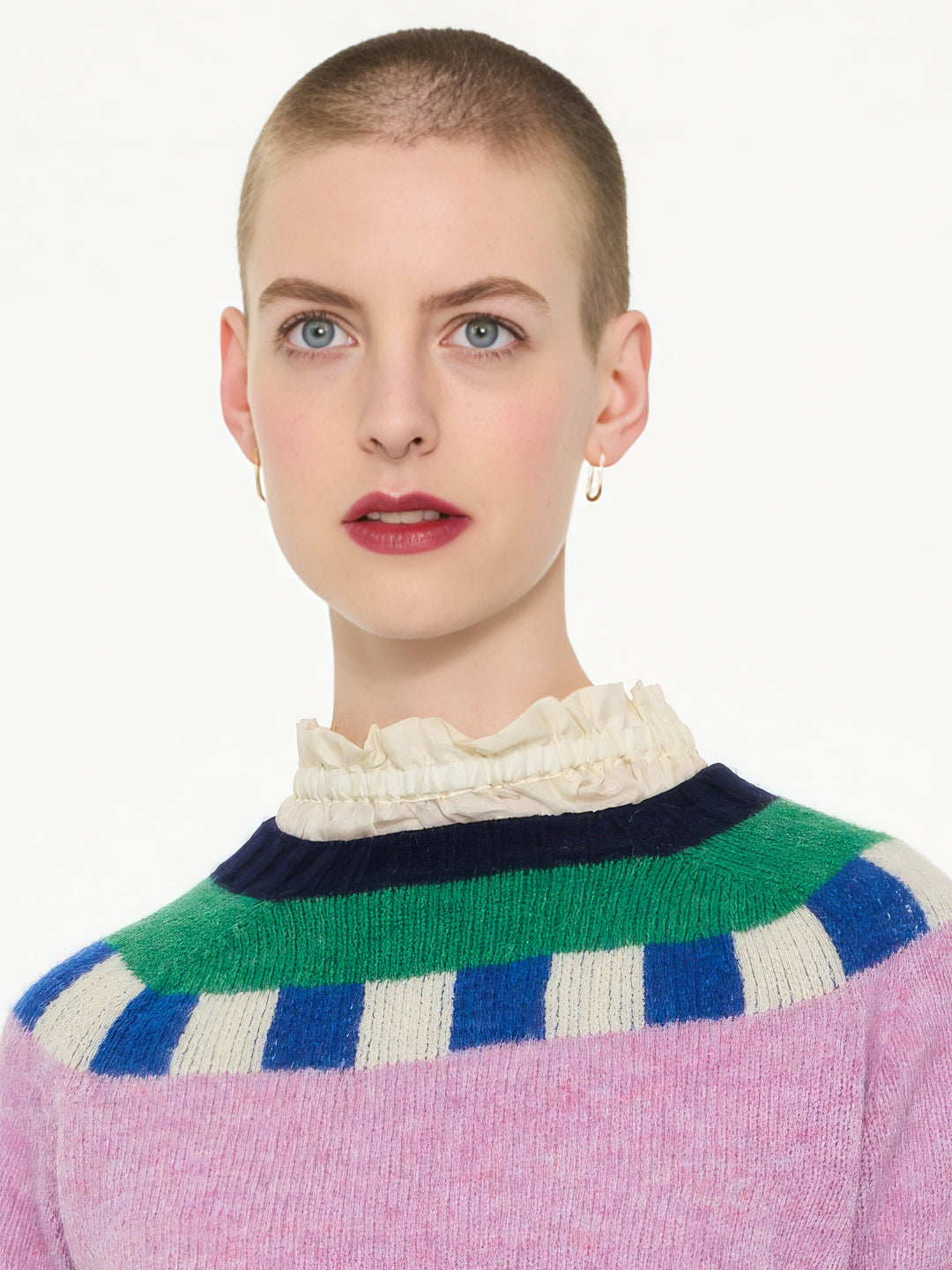 OTTI Fairisle Shetland Sweater - Lilac