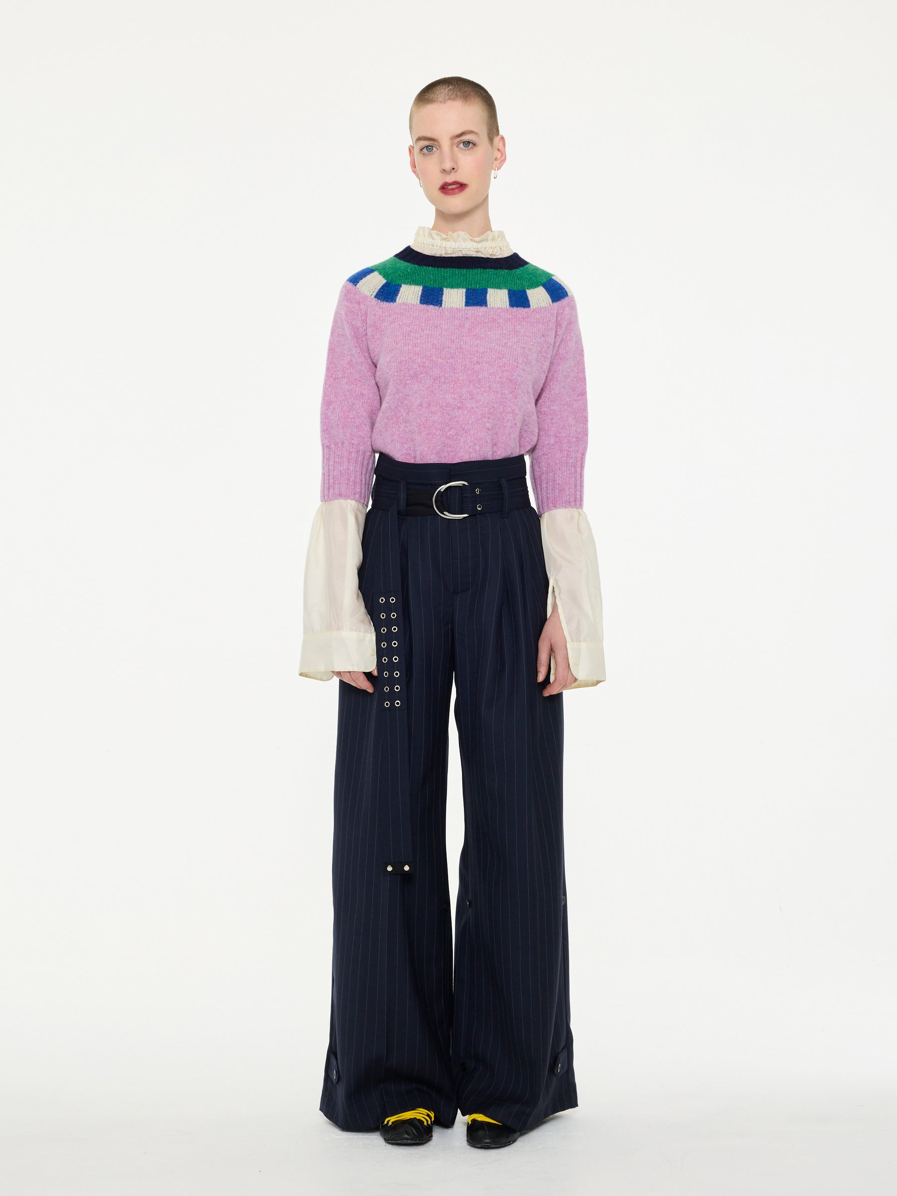 OTTI Fairisle Shetland Sweater - Lilac