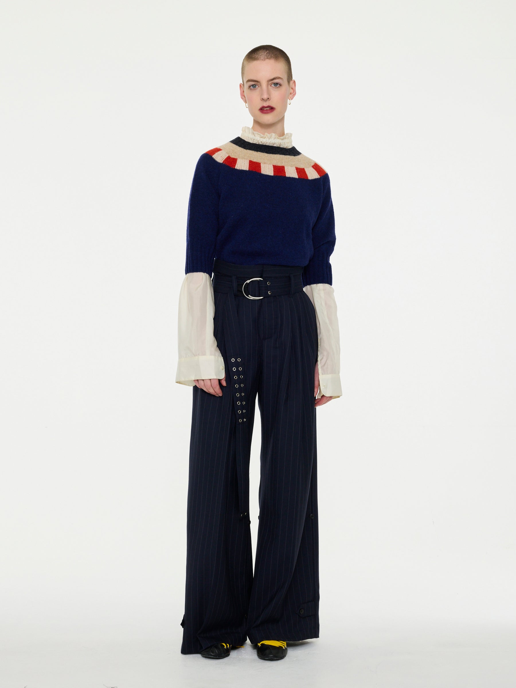 OTTI Fairisle Shetland Sweater - Navy