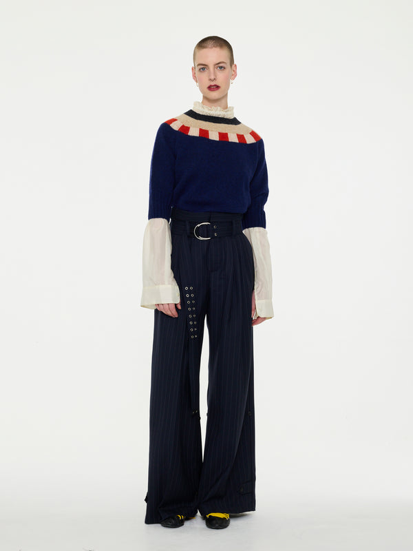 OTTI Fairisle Shetland Sweater - Navy