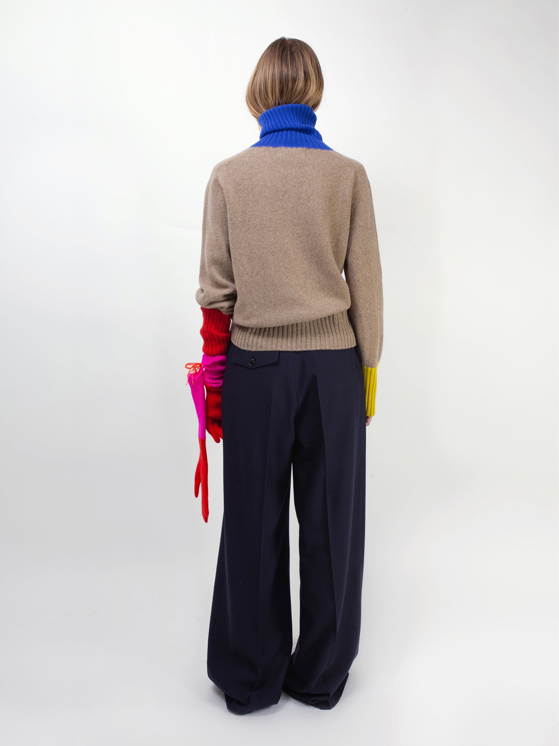 RUDI X Oversized Seam-Free Polo Sweater - Dark Natural