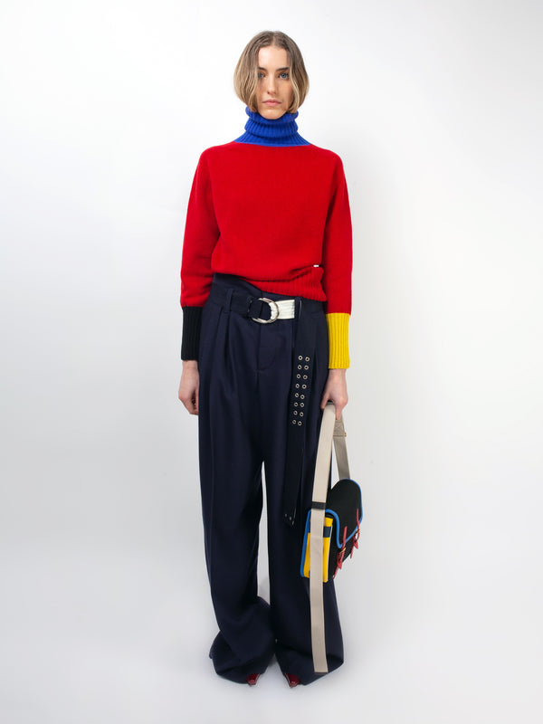RUDI ORIGINAL Seam Free Polo Sweater - Red