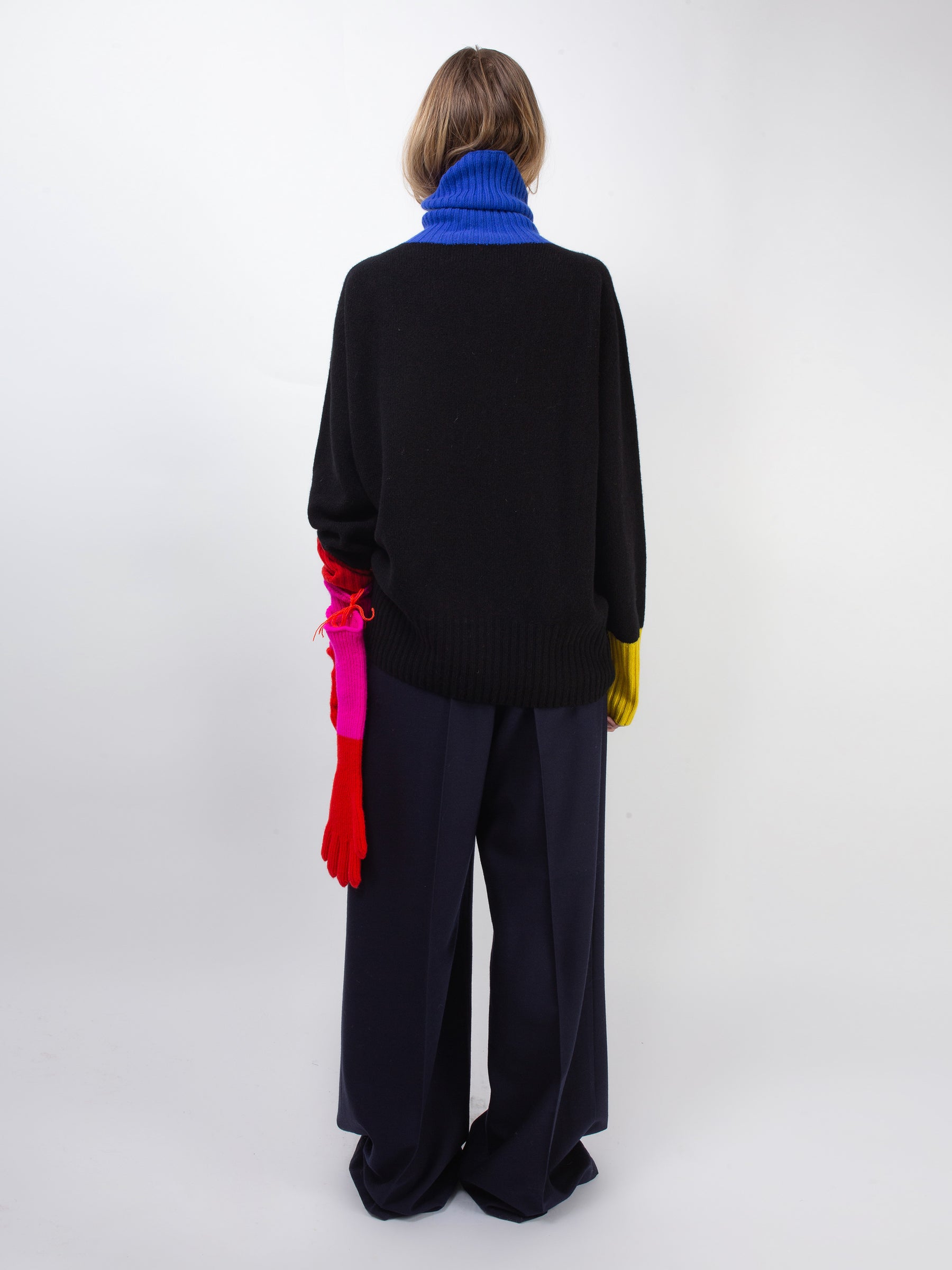 RUDI X Oversized Seam-Free Polo Sweater - Charcoal