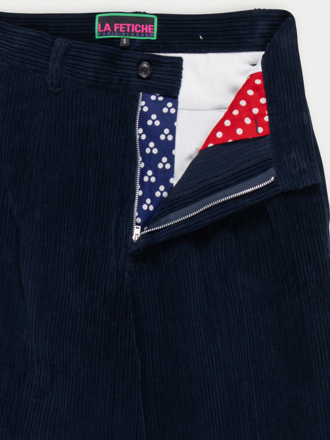 DAHO Pleated Tailored Corduroy Pant - Navy