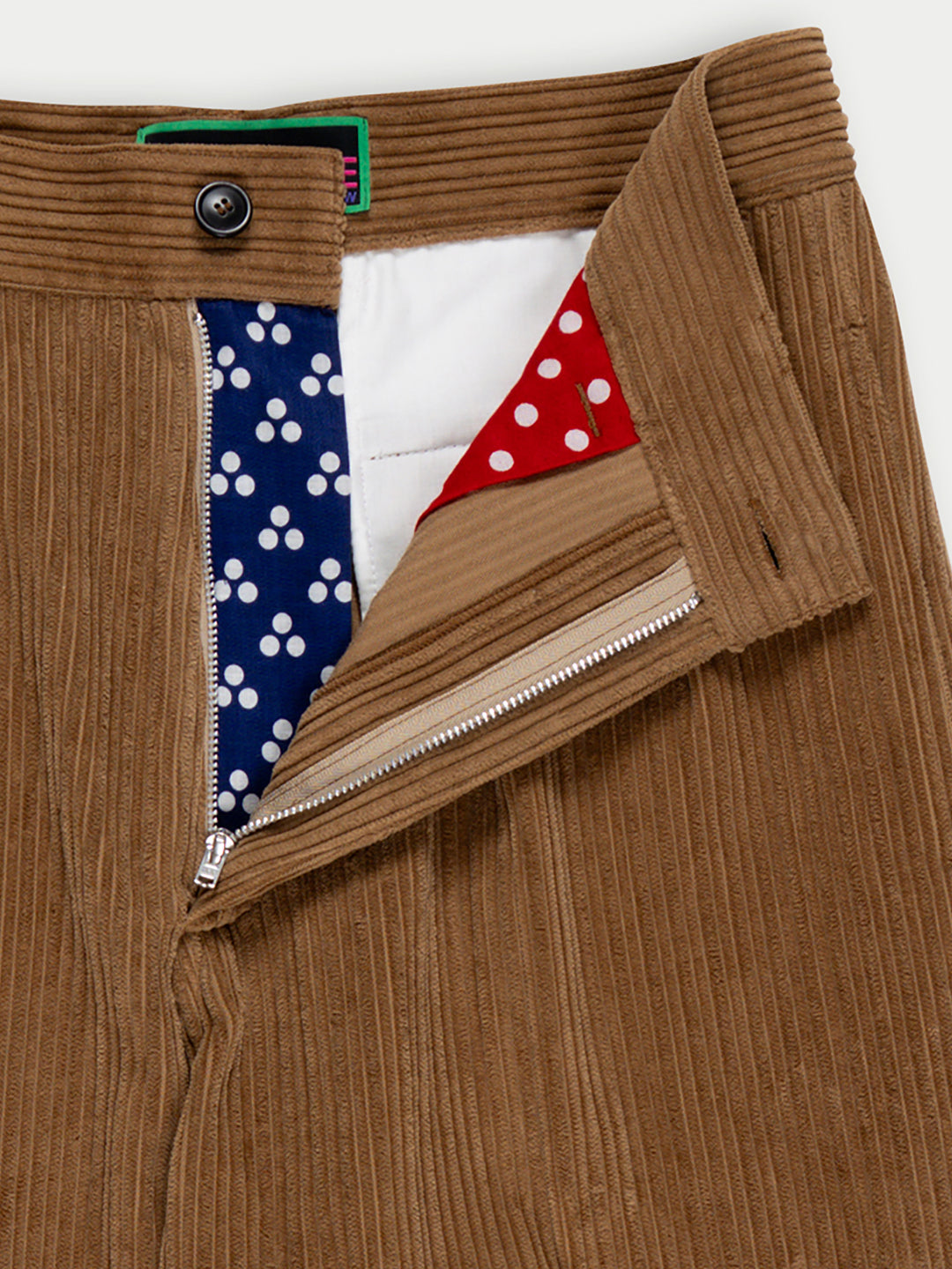 DAHO Pleated Tailored Corduroy Pant - Brown