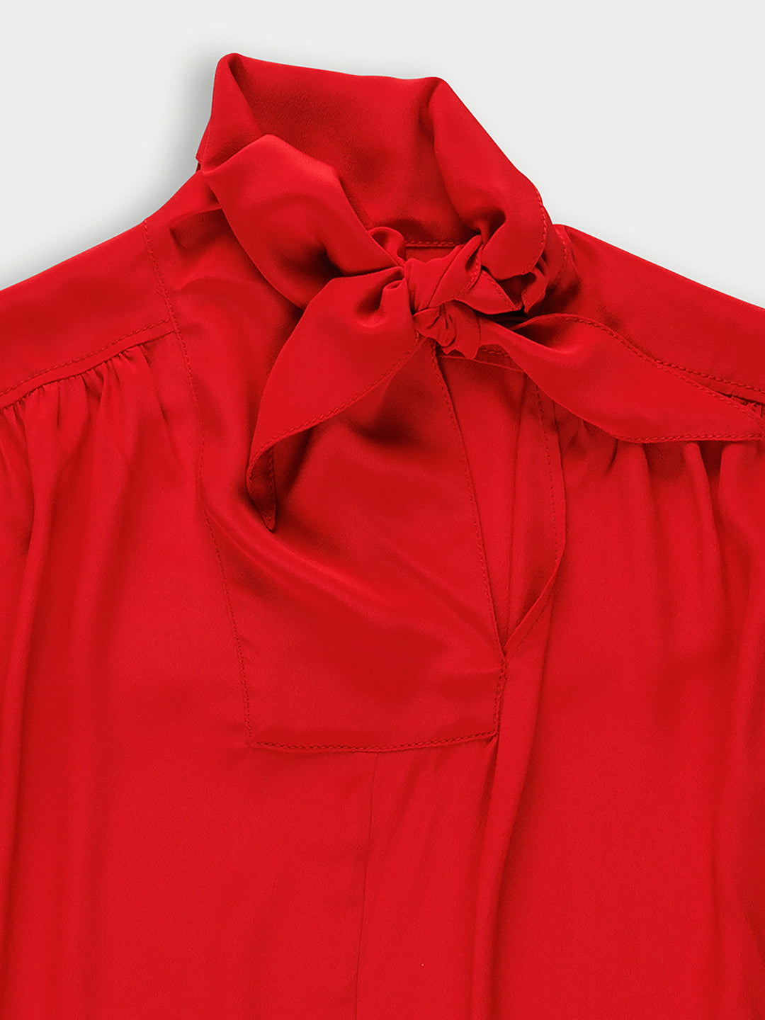 NUSCH Neck Tie Blouse - Red