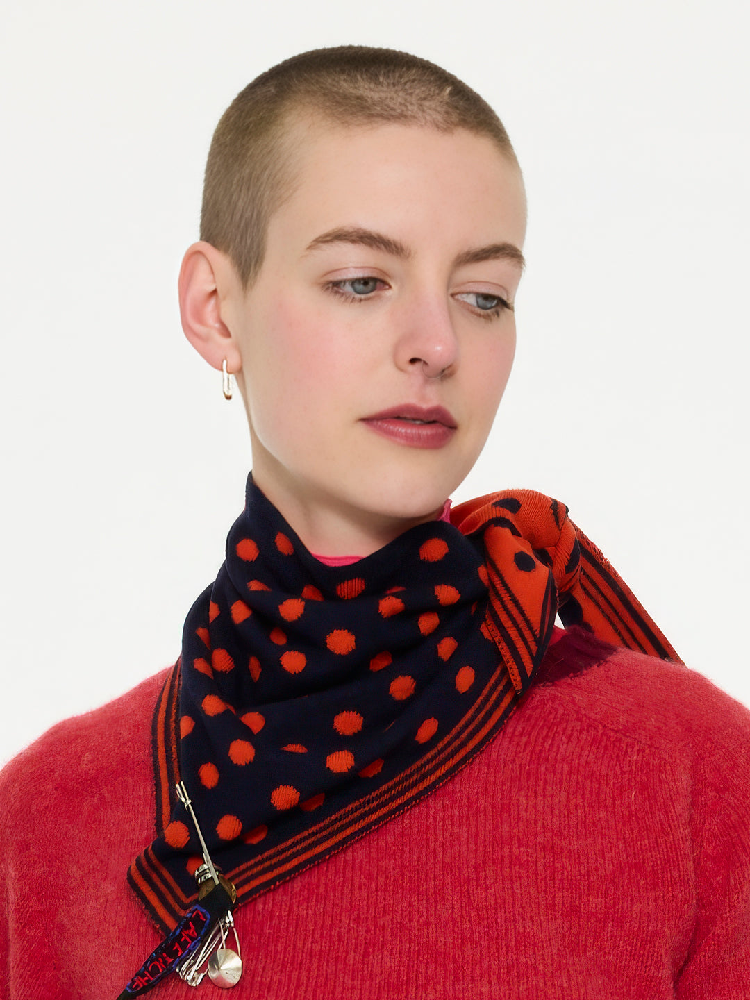 FIFI Crew Neck Shetland Sweater - Coral