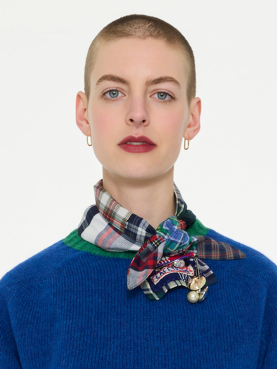 FIFI Crew Neck Shetland Sweater - Blue