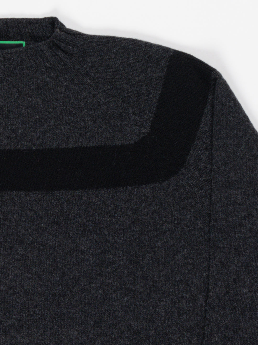 OSSIE Traditional Seam Free Sweater - Grey/ Black