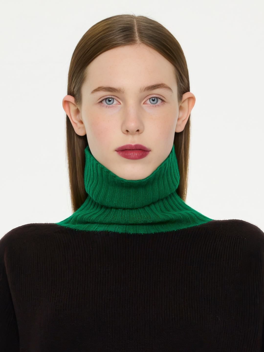 RUDI X Oversized Seam-Free Polo Sweater - Dark Brown