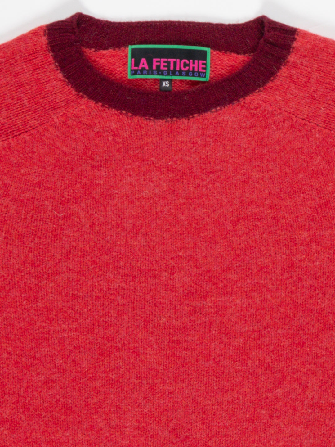 FIFI Crew Neck Shetland Sweater - Coral