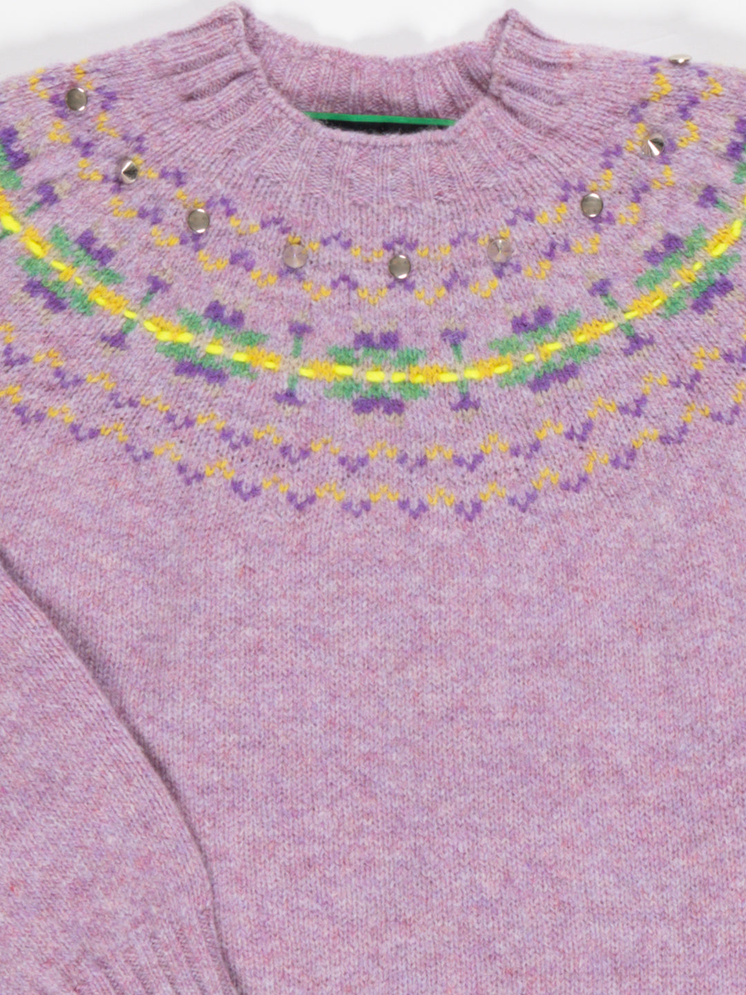 BARBARA Fairisle Shetland Sweater - Lilac